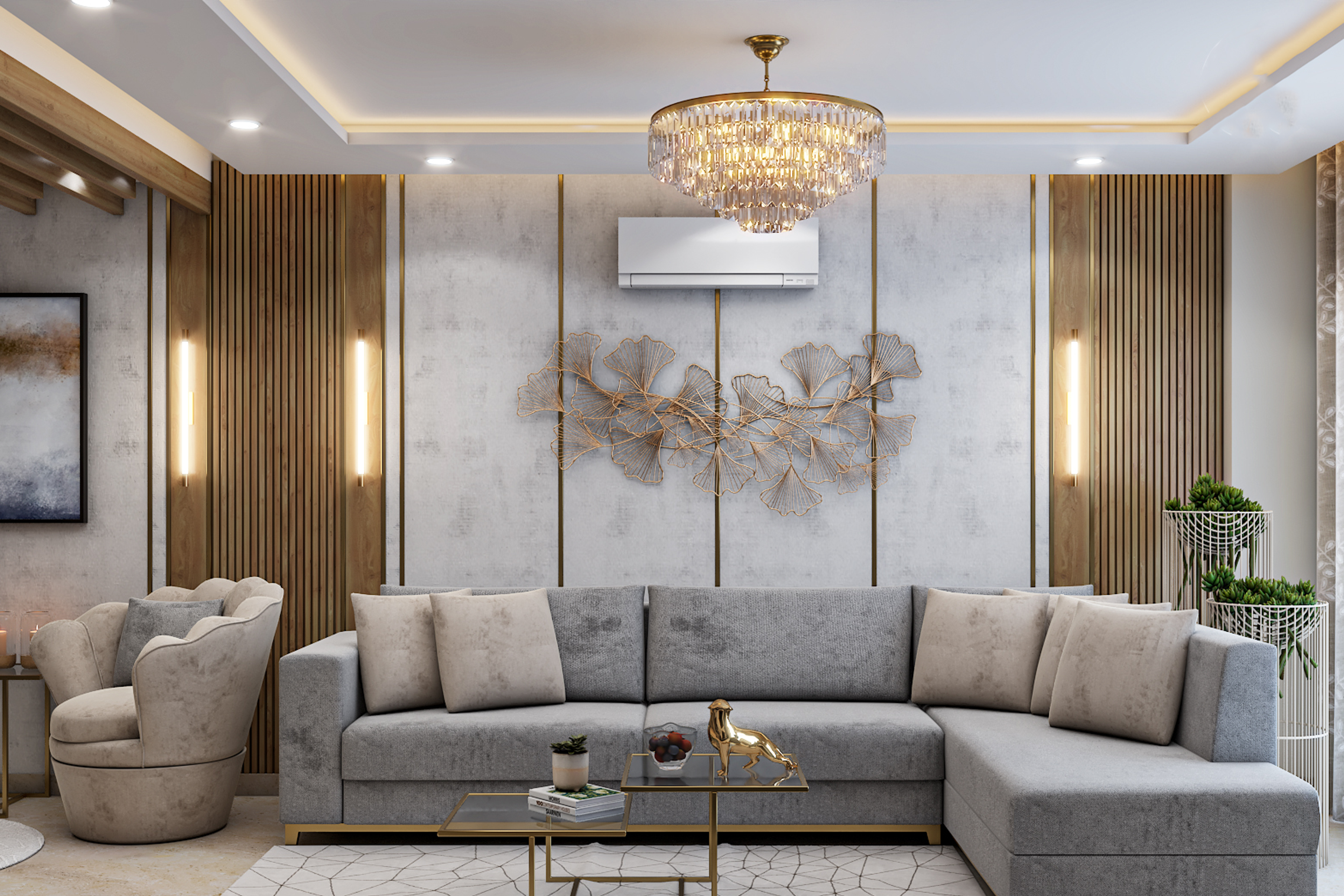 Modern Style Spacious Convenient Living Room