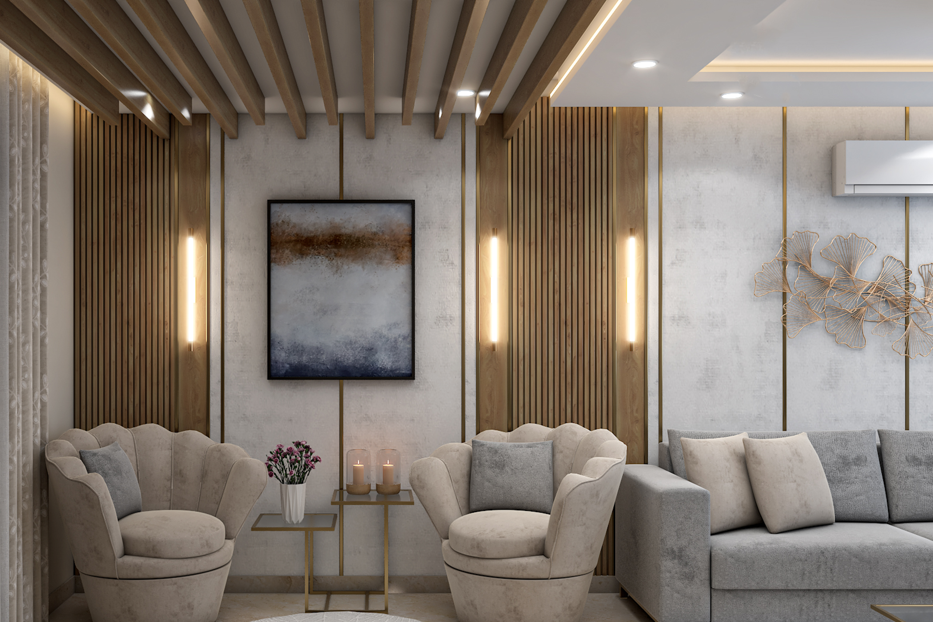 Modern Living Room - Livspace