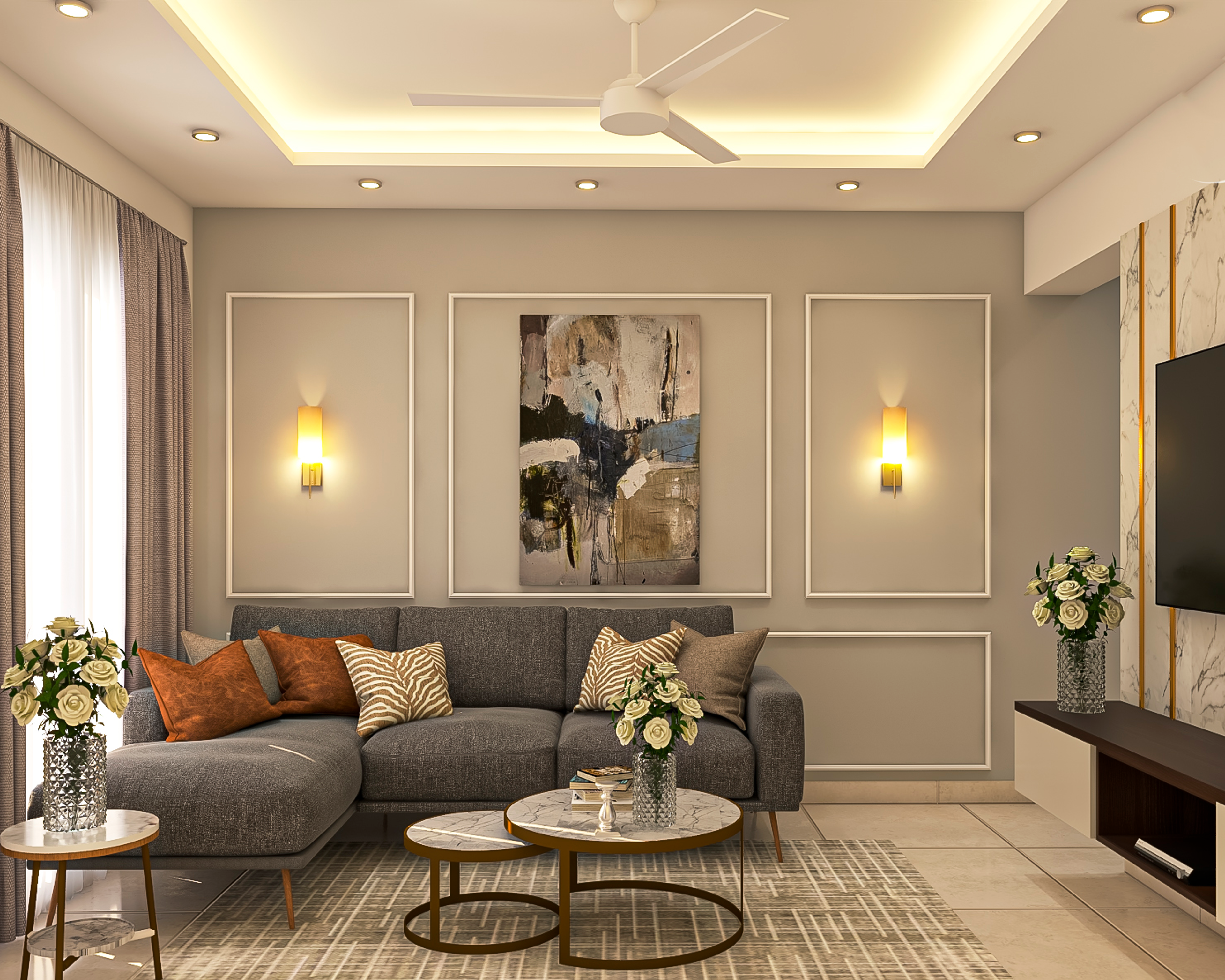 Modern Styled Spacious Convenient Living Room