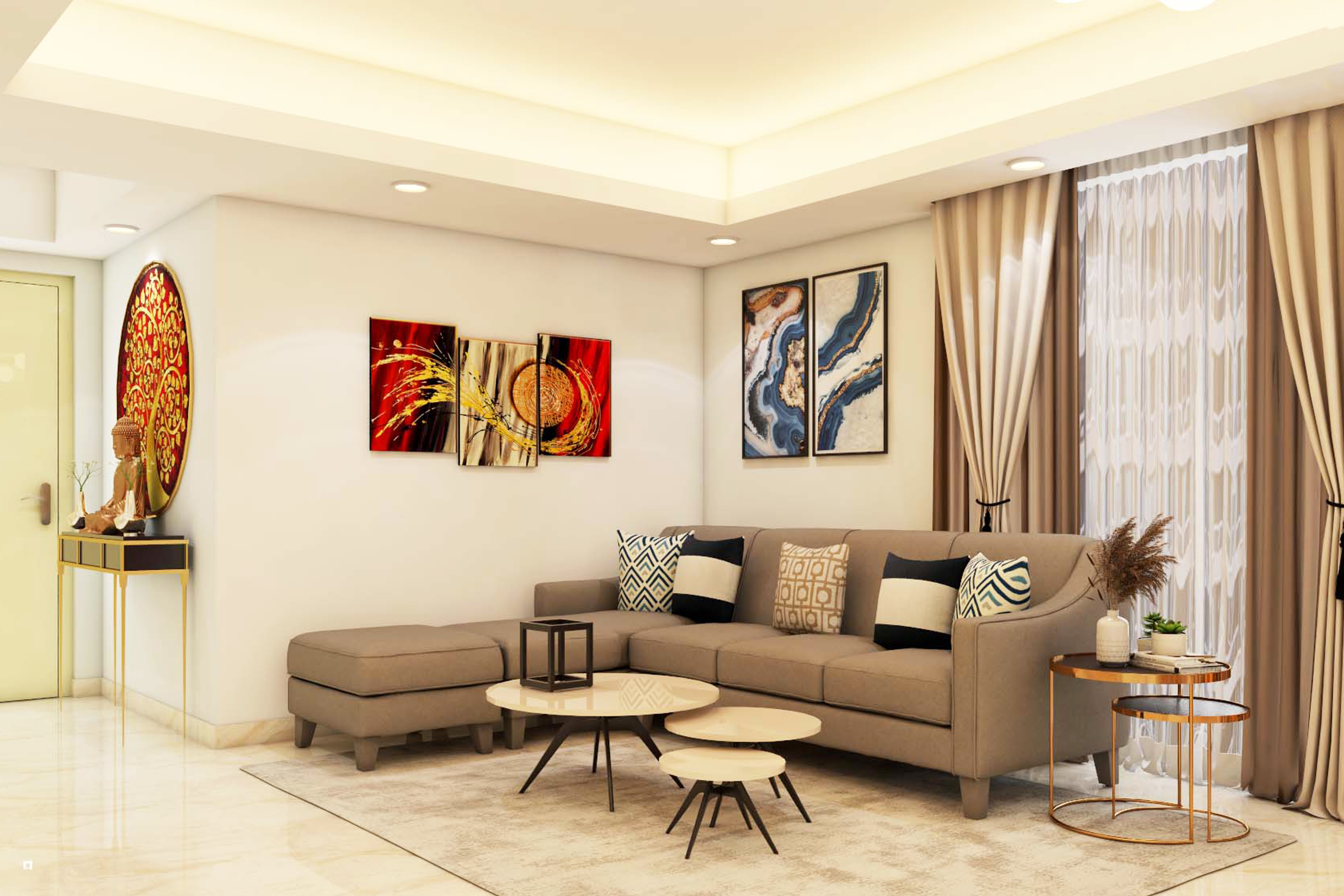 Modern Themed Spacious Convenient Living Room