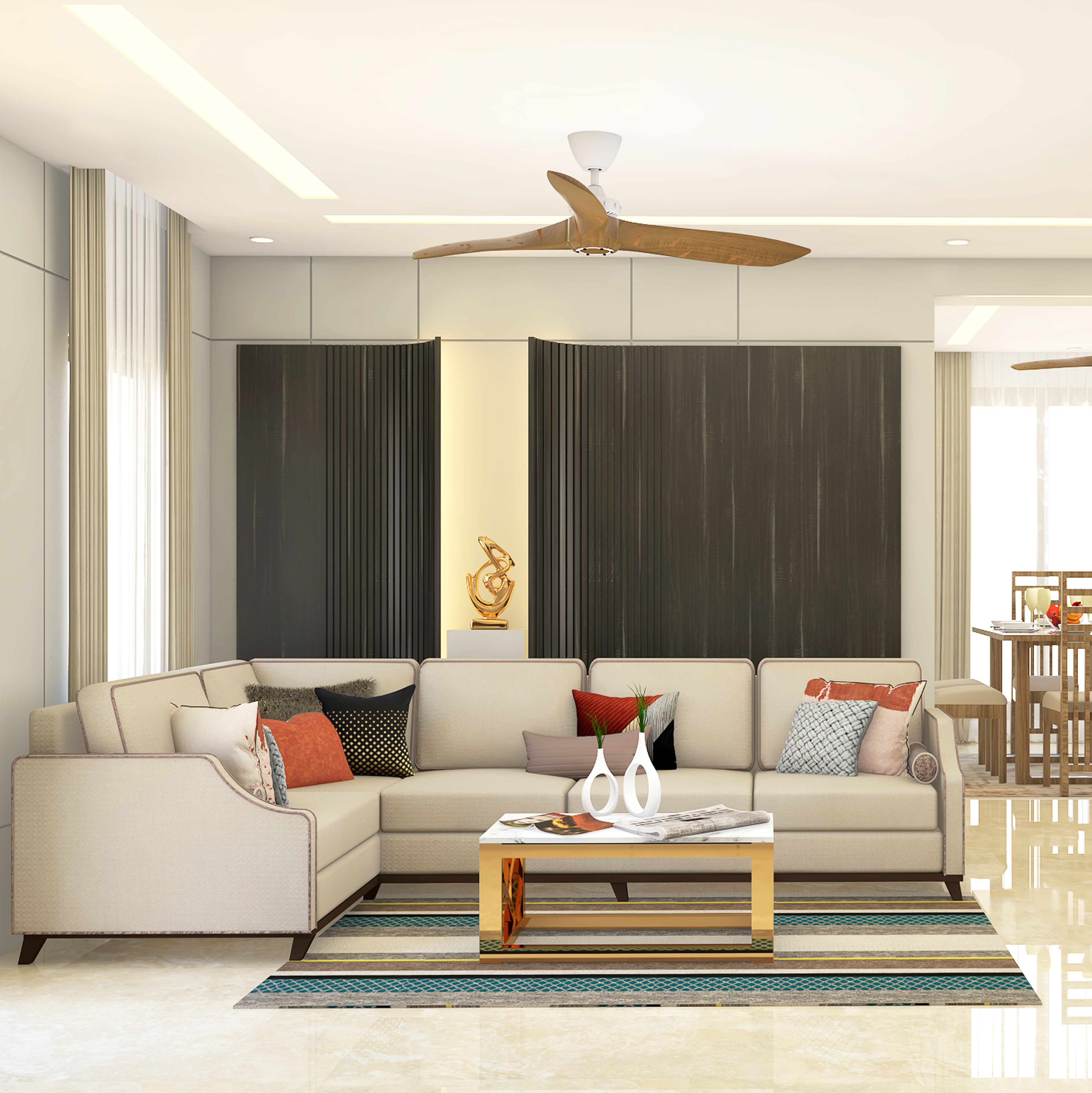 Convenient Modern Style Spacious Living Room