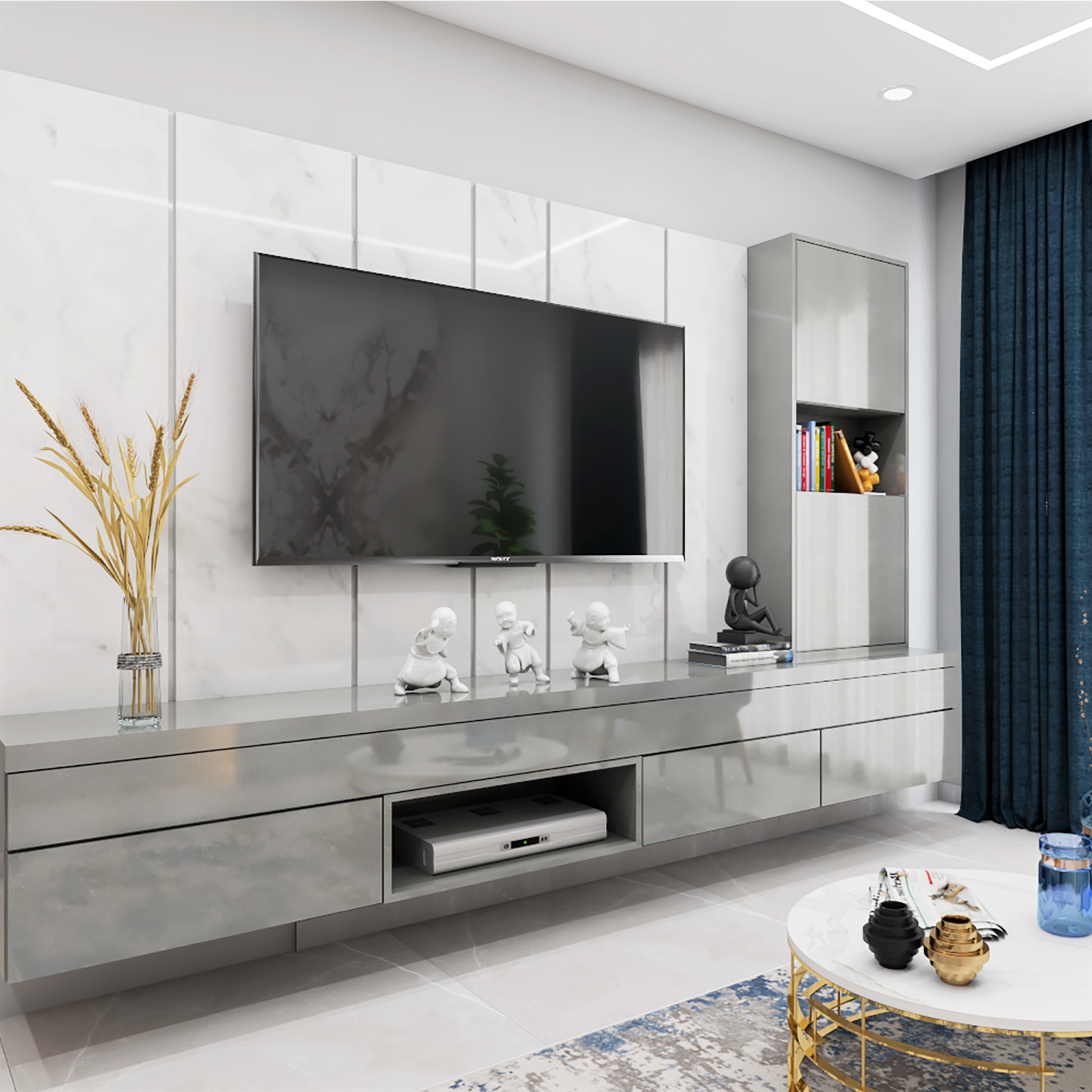 Modern Style Compact Sized Living Room