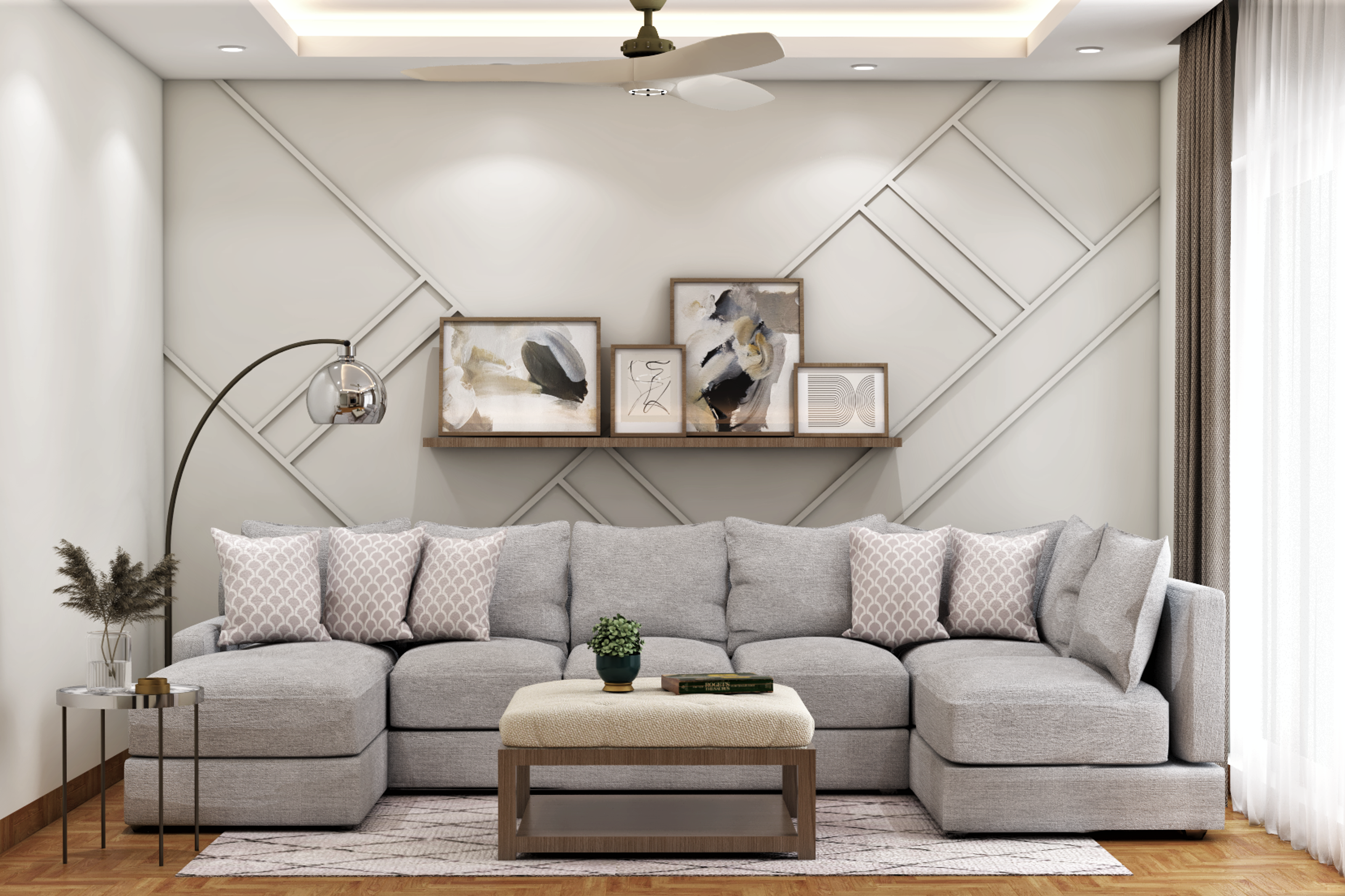 Modern Style Compact Sized Living Room