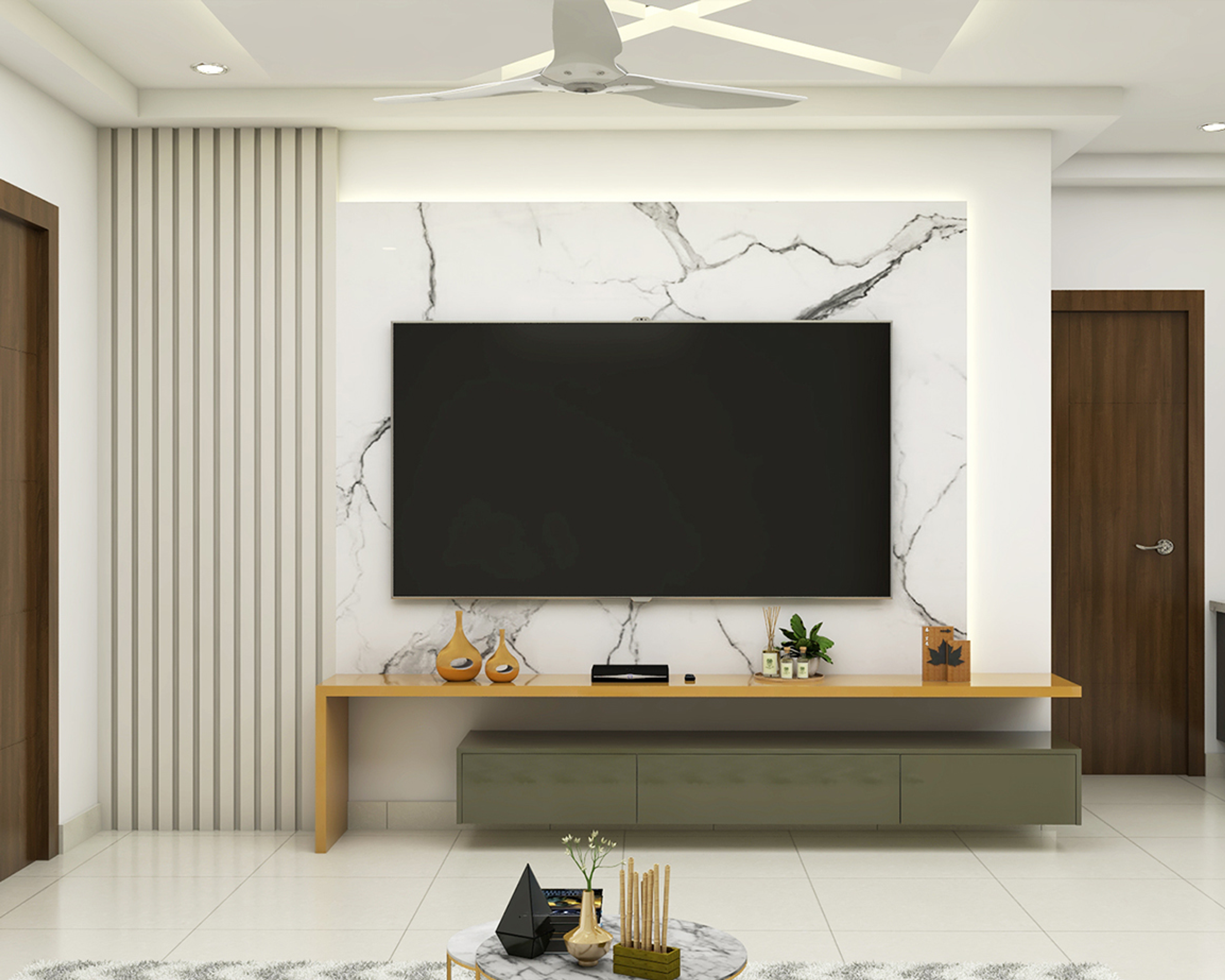 Spacious Living Room - Livspace