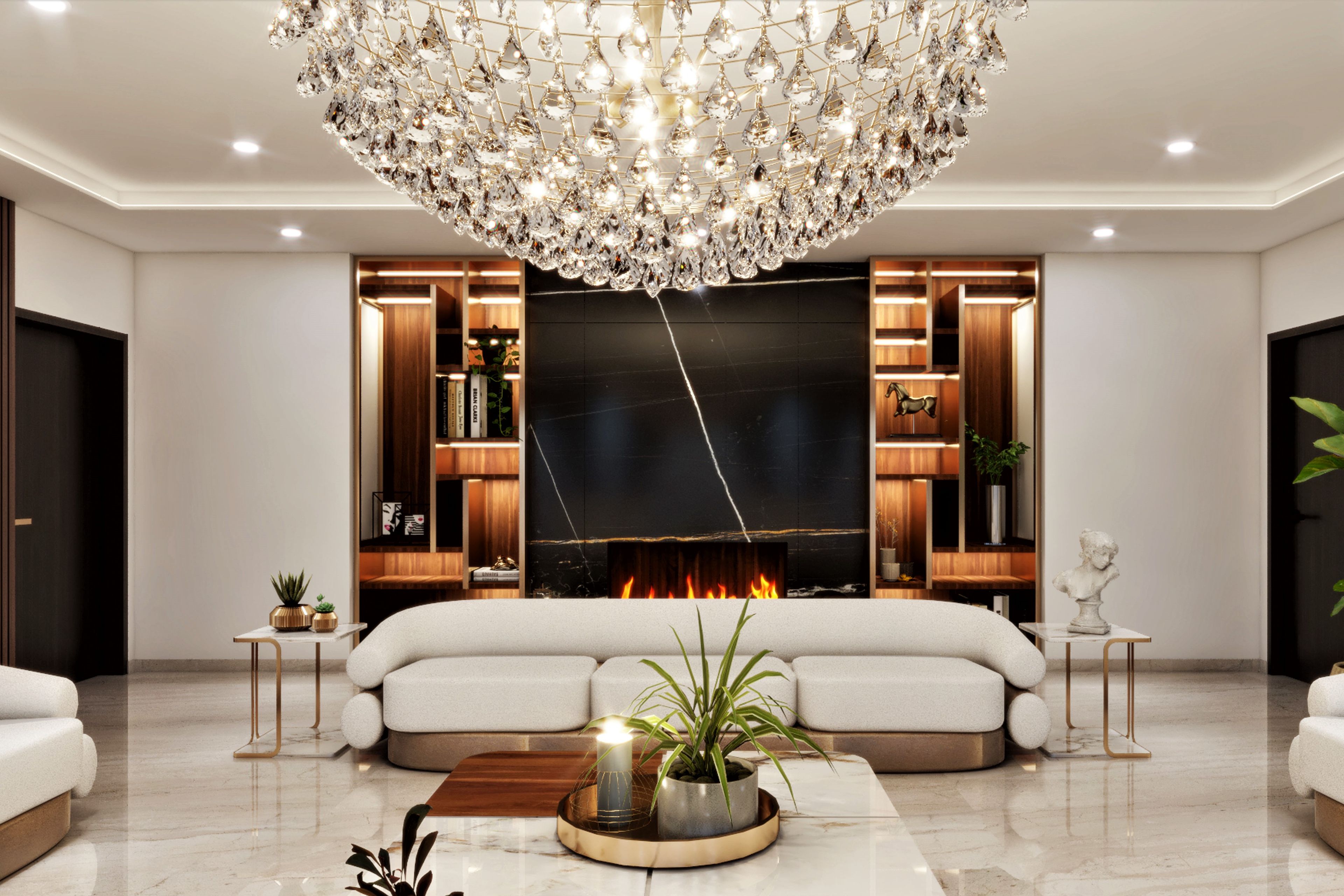 Classic Living Room - Livspace