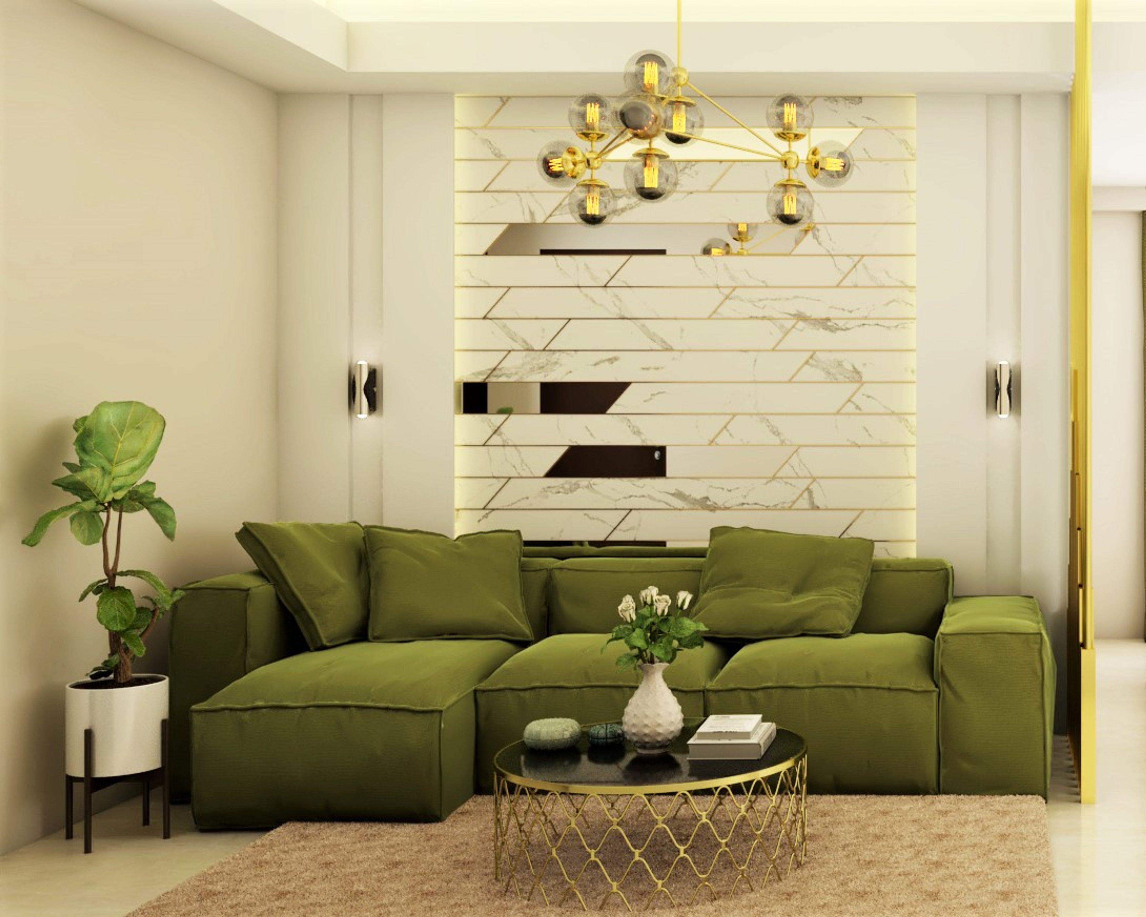 Modern Styled Spacious Convenient Living Room