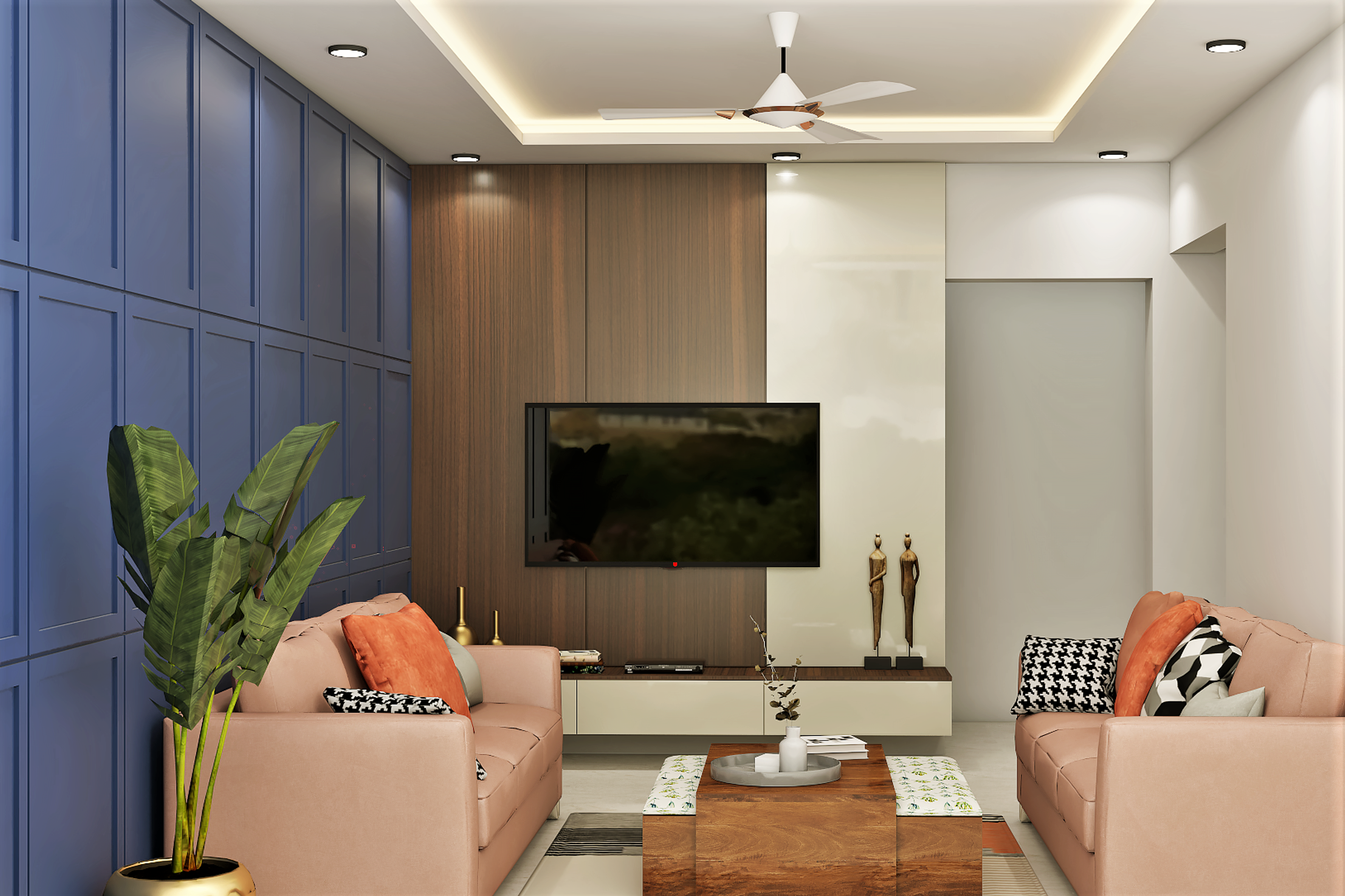 Contemporary Living Room - Livspace