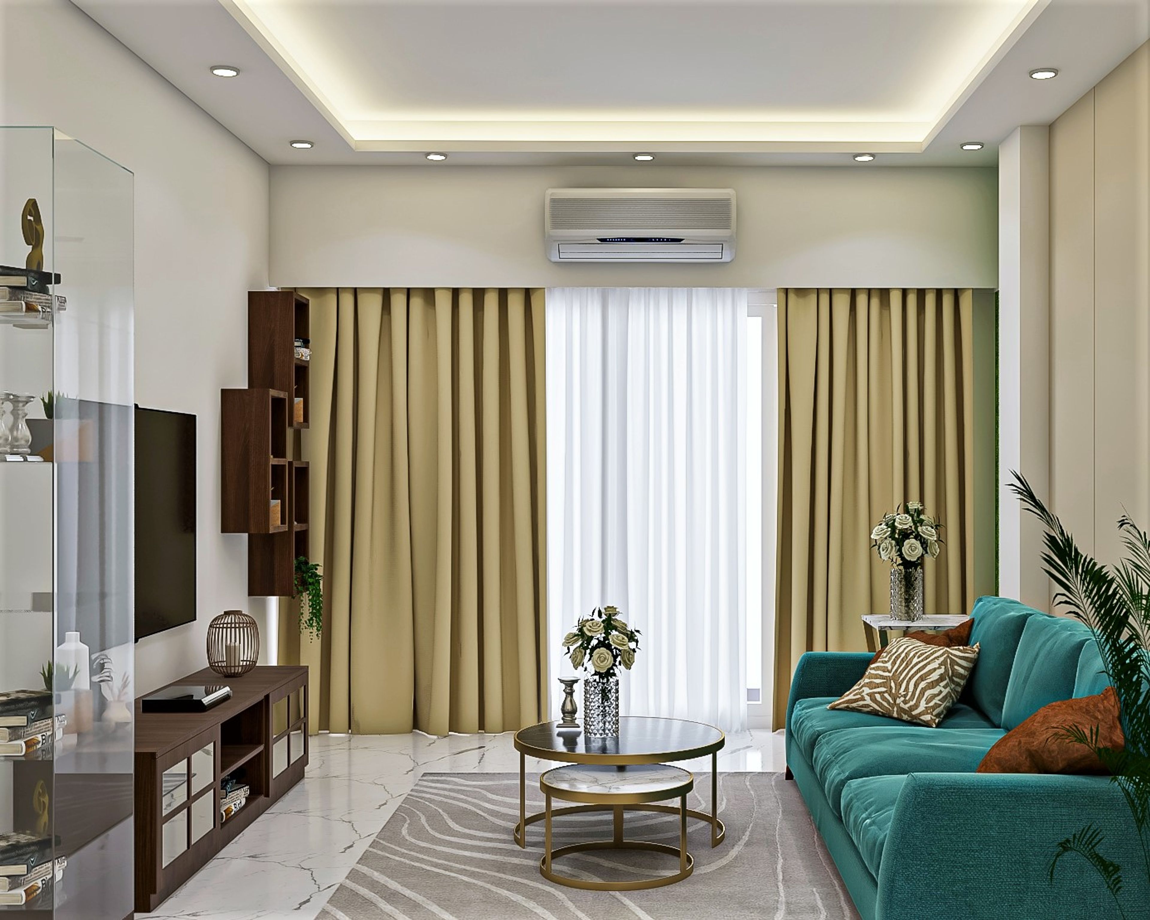 Contemporary Living Room - Livspace