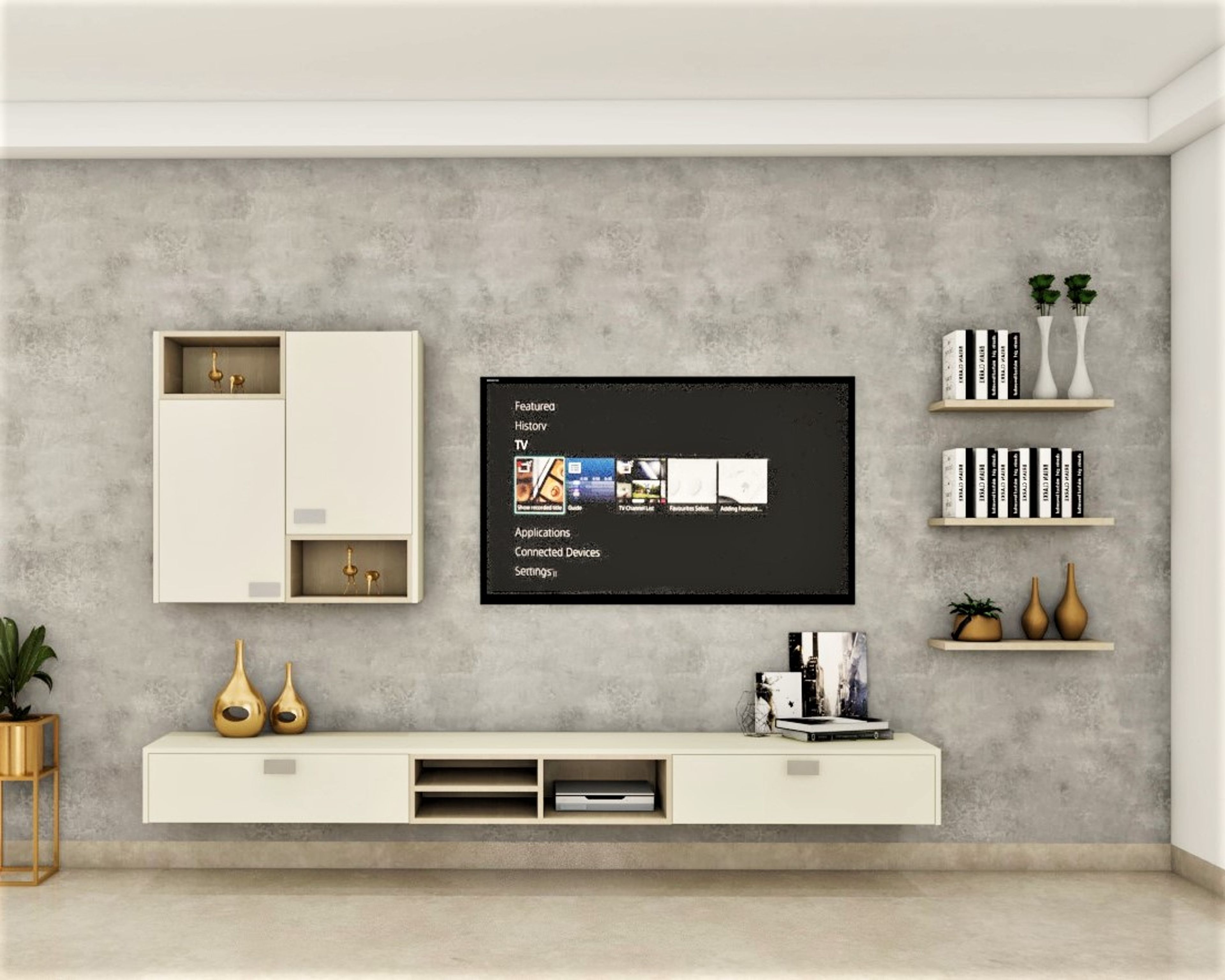 Modern Living Room - Livspace