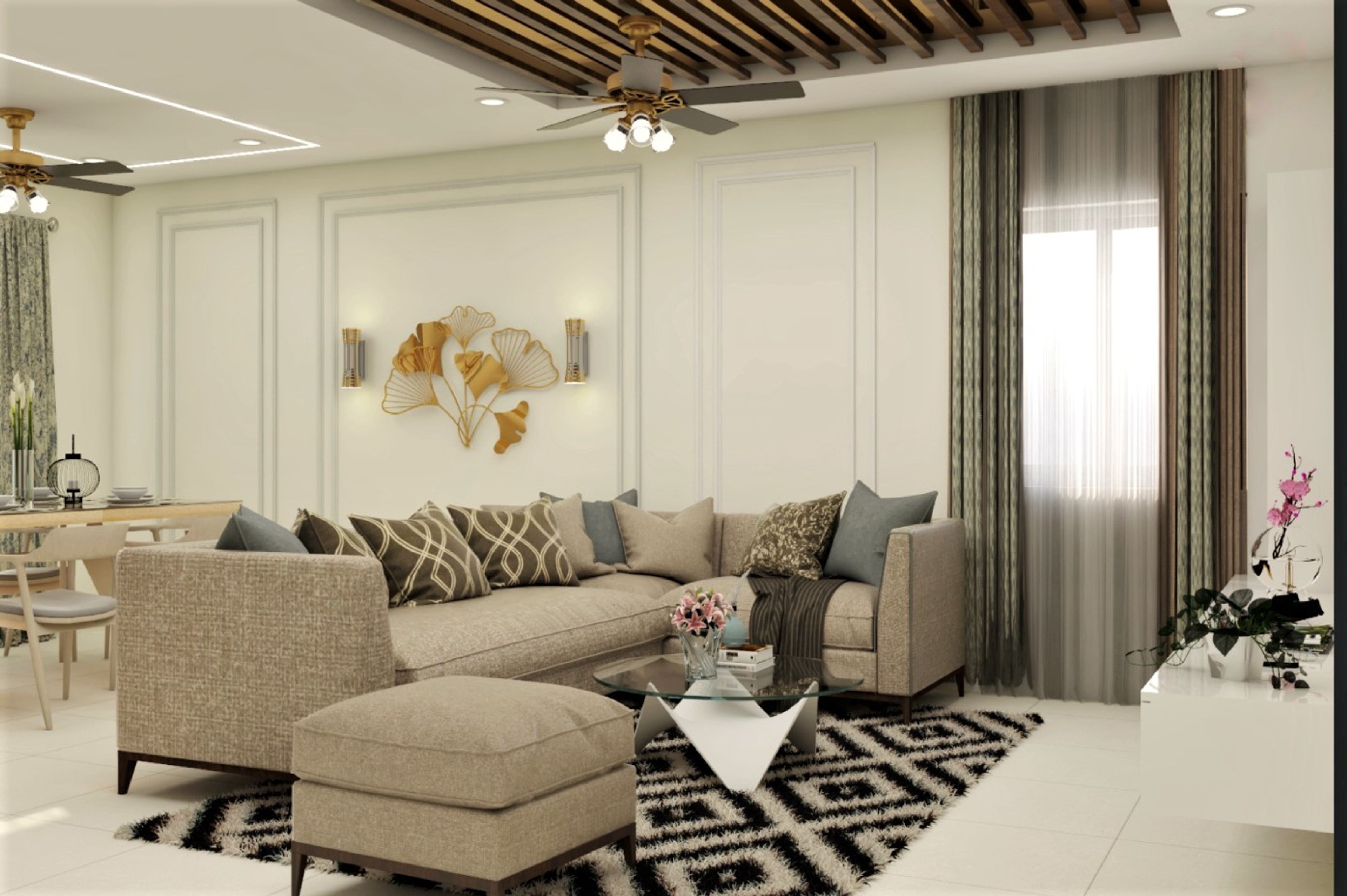 Classic Living Room - Livspace