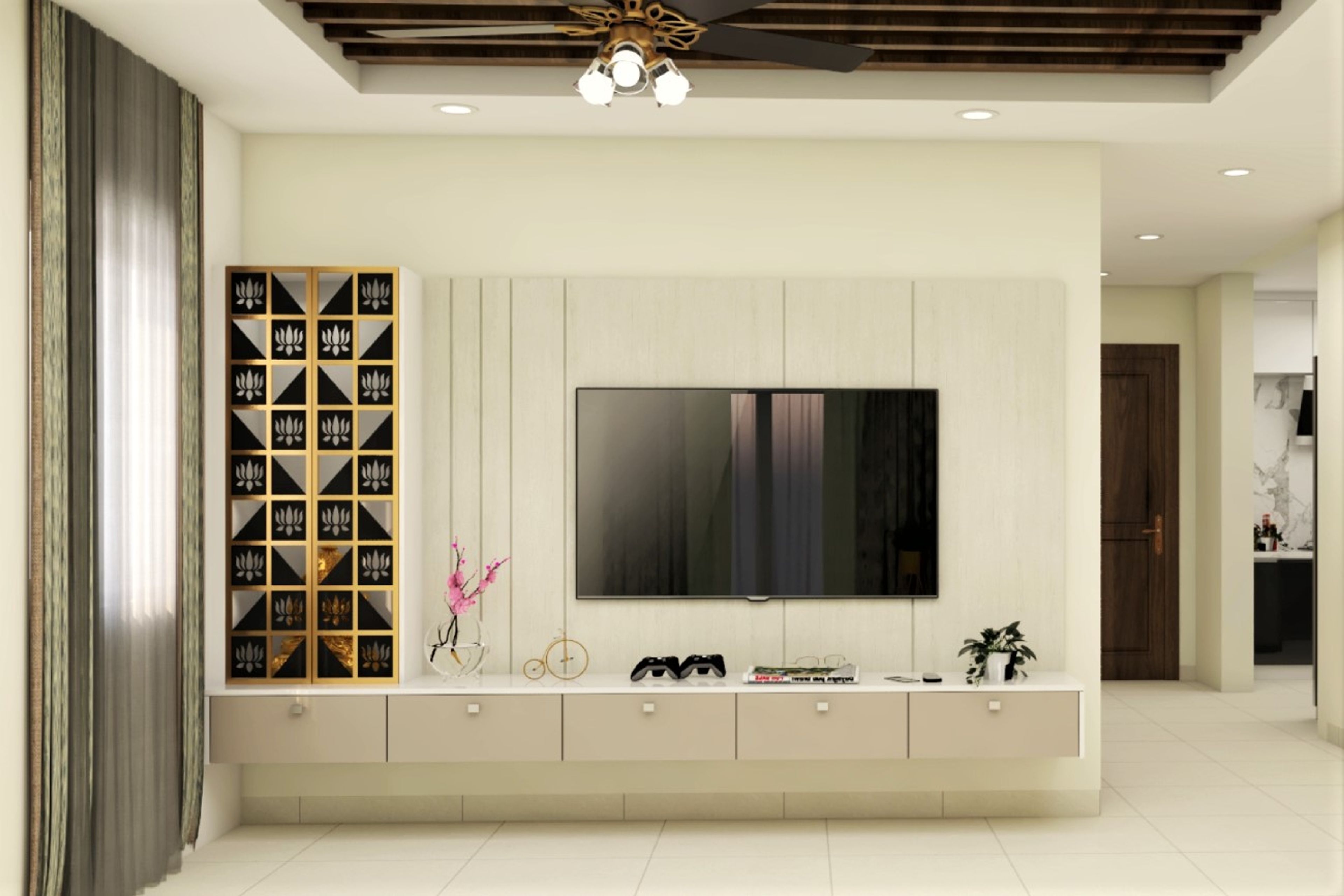 Classic Living Room - Livspace