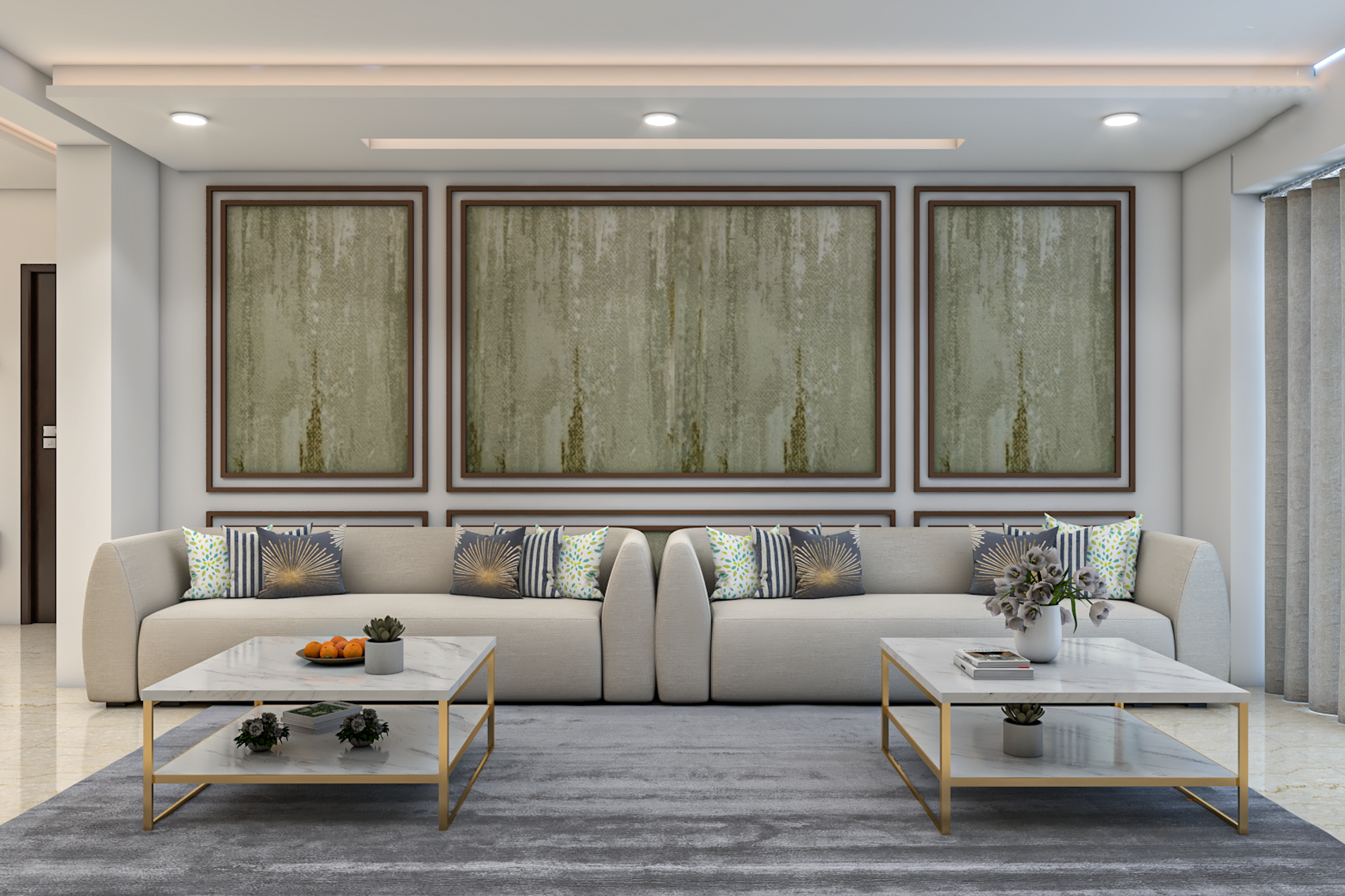 Industrial Living Room Design – Livspace