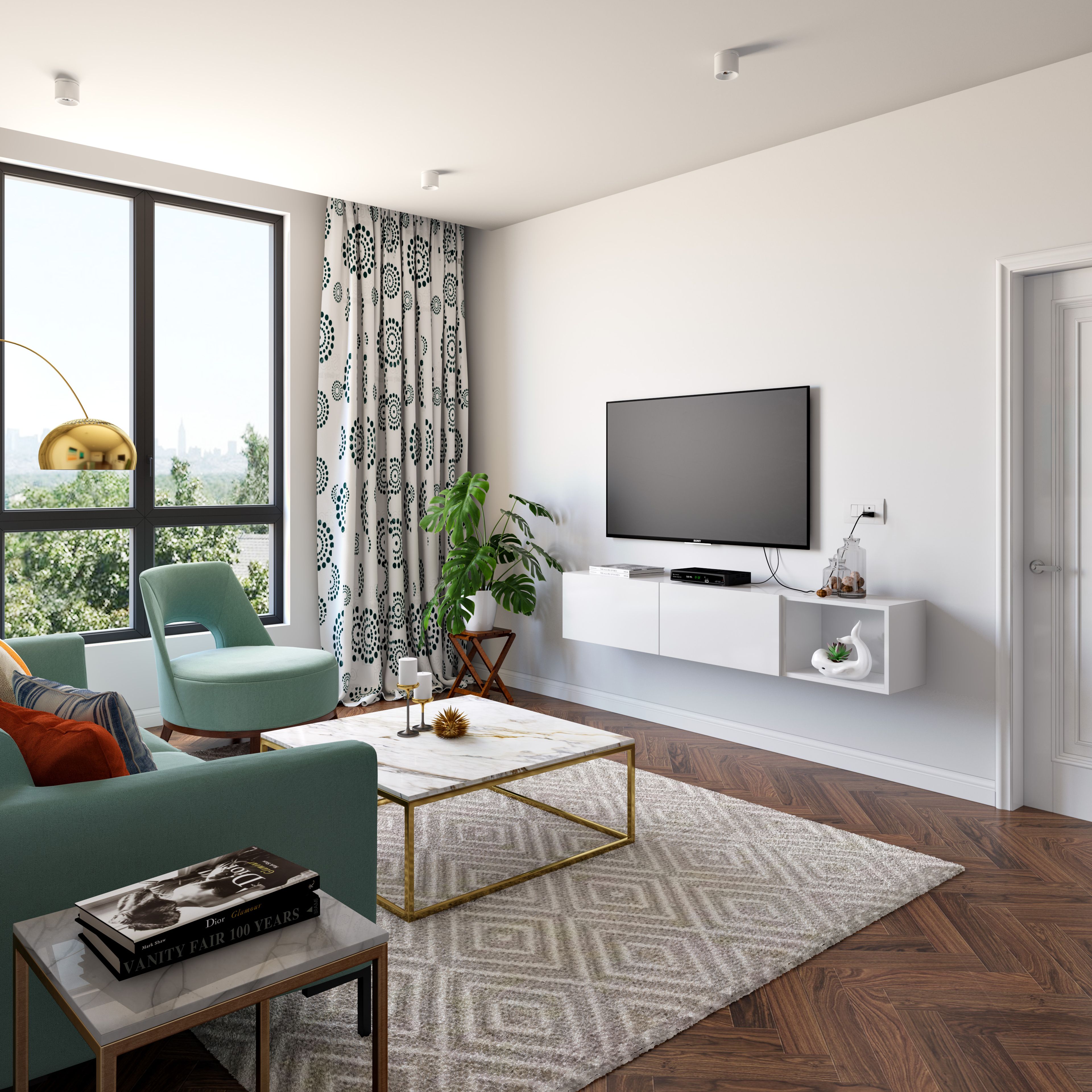 Contemporary Living Room Design – Livspace