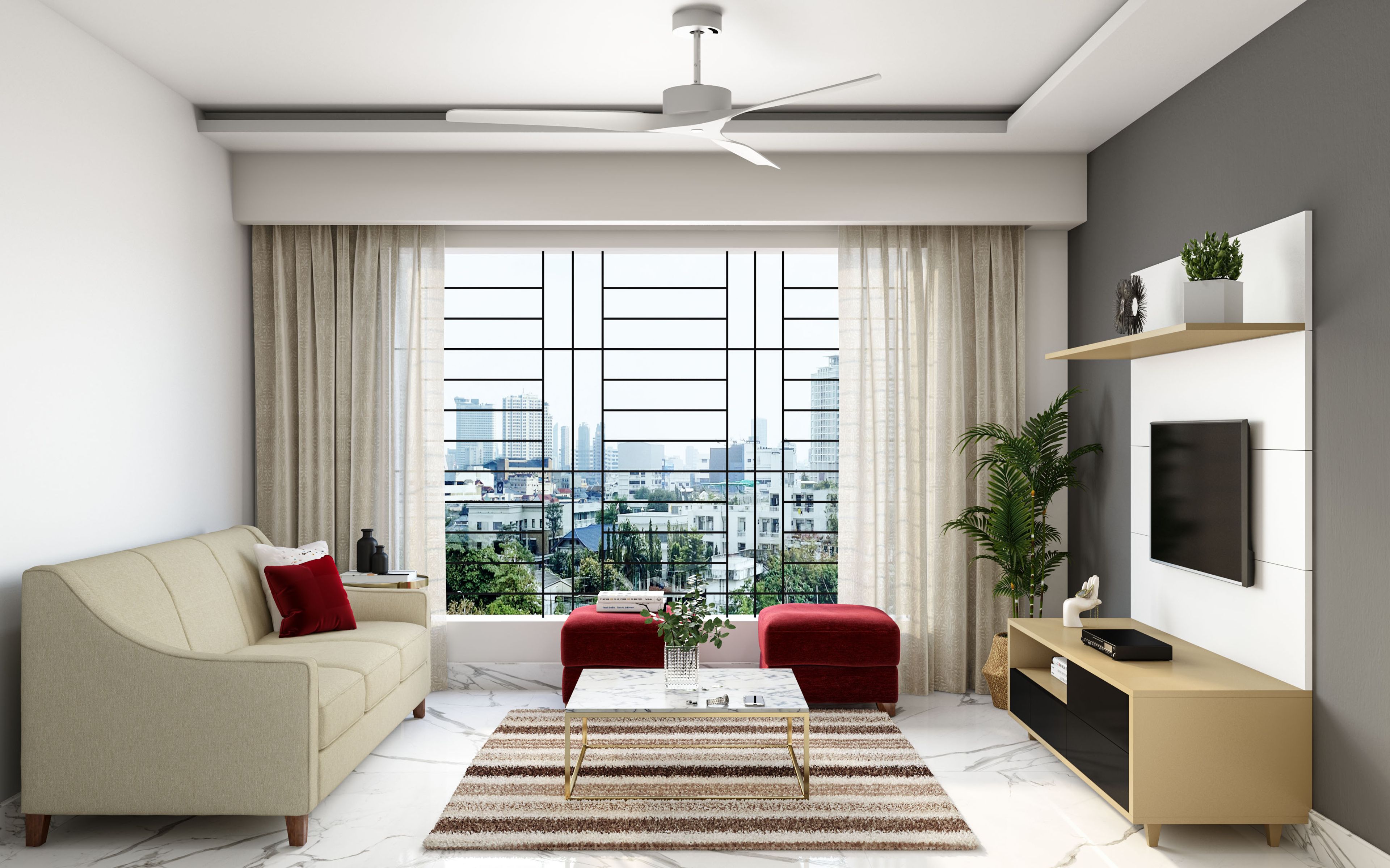 Modern Living Room Design – Livspace