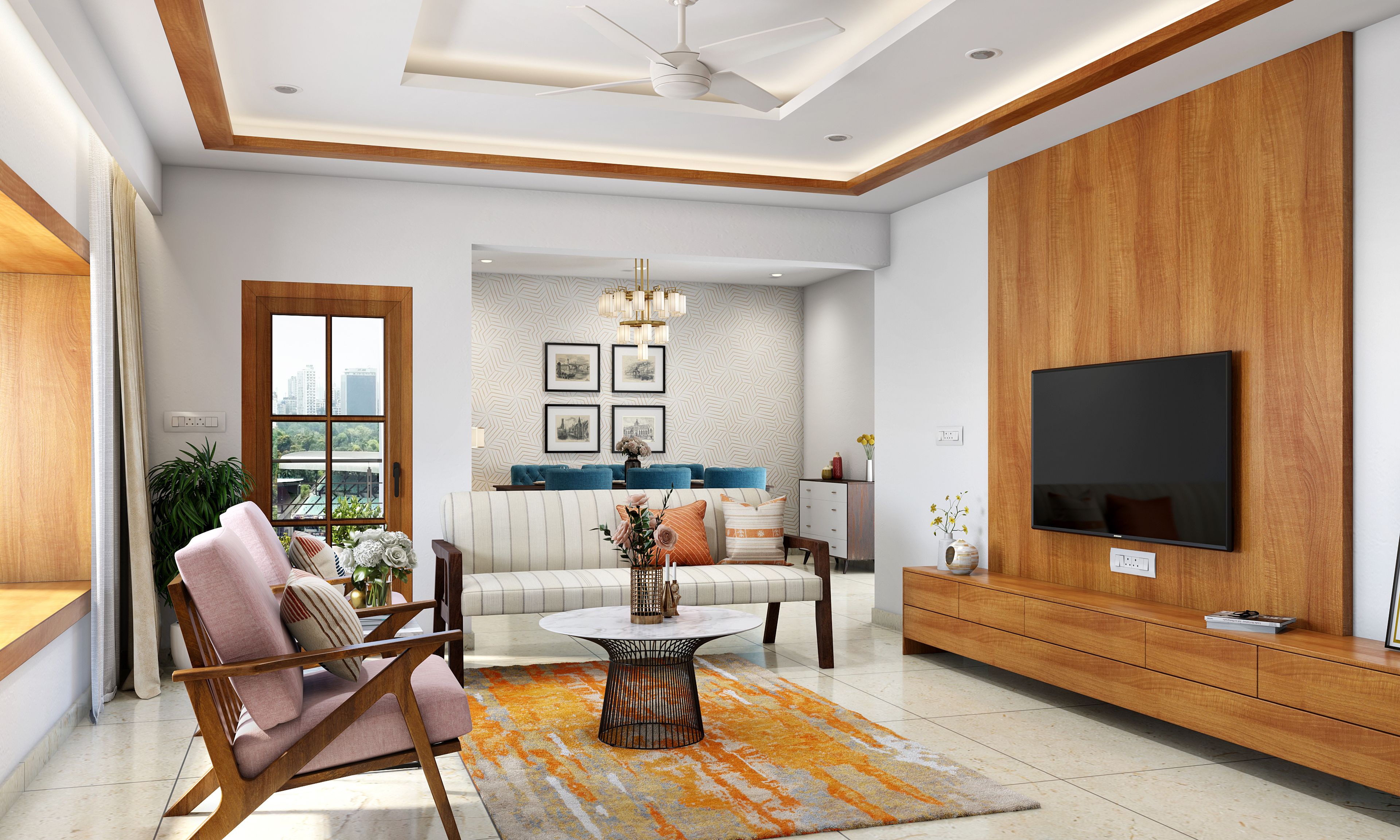 Bohemian Living Room Design – Livspace