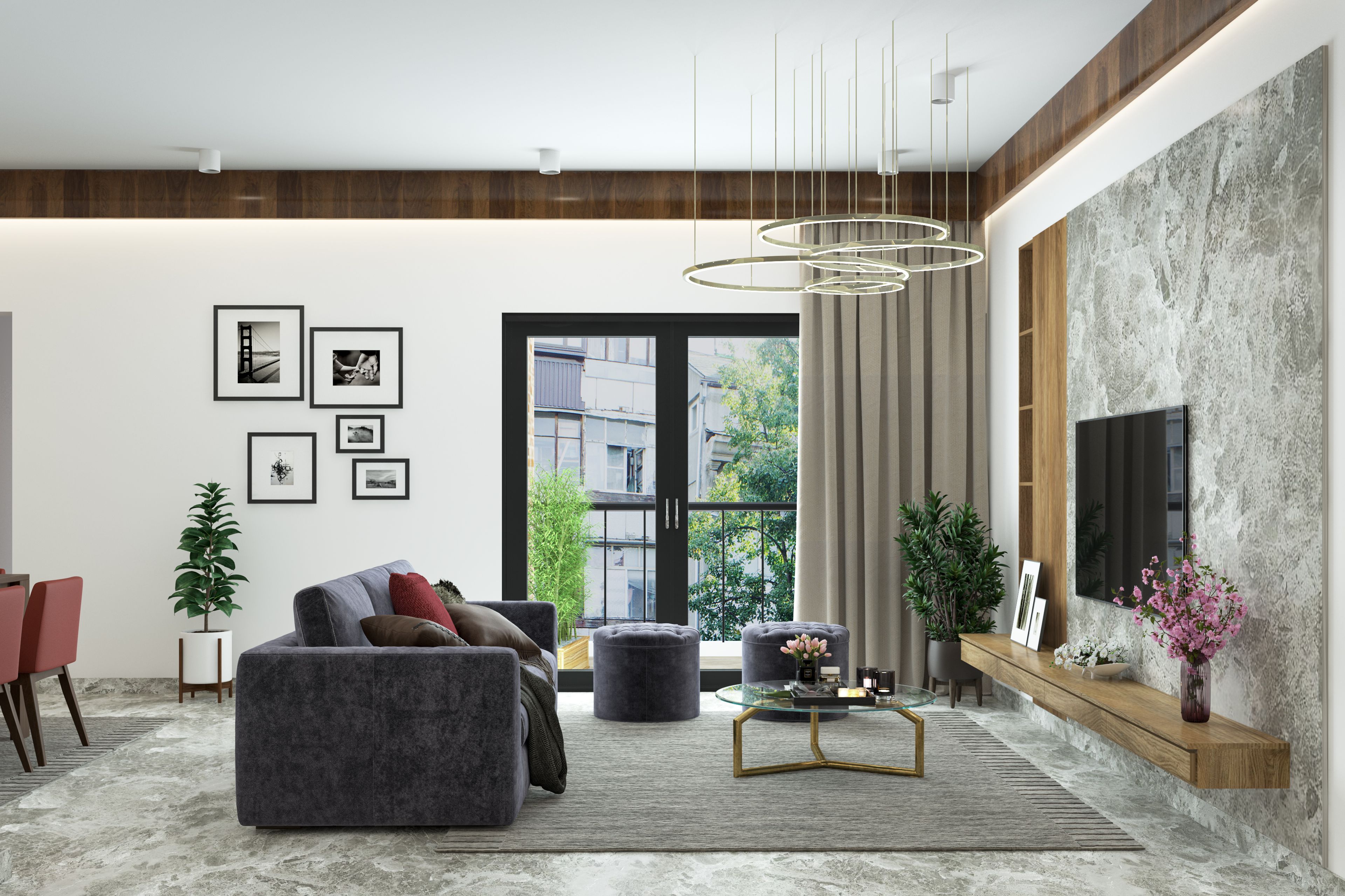 Classic Living Room - Livspace