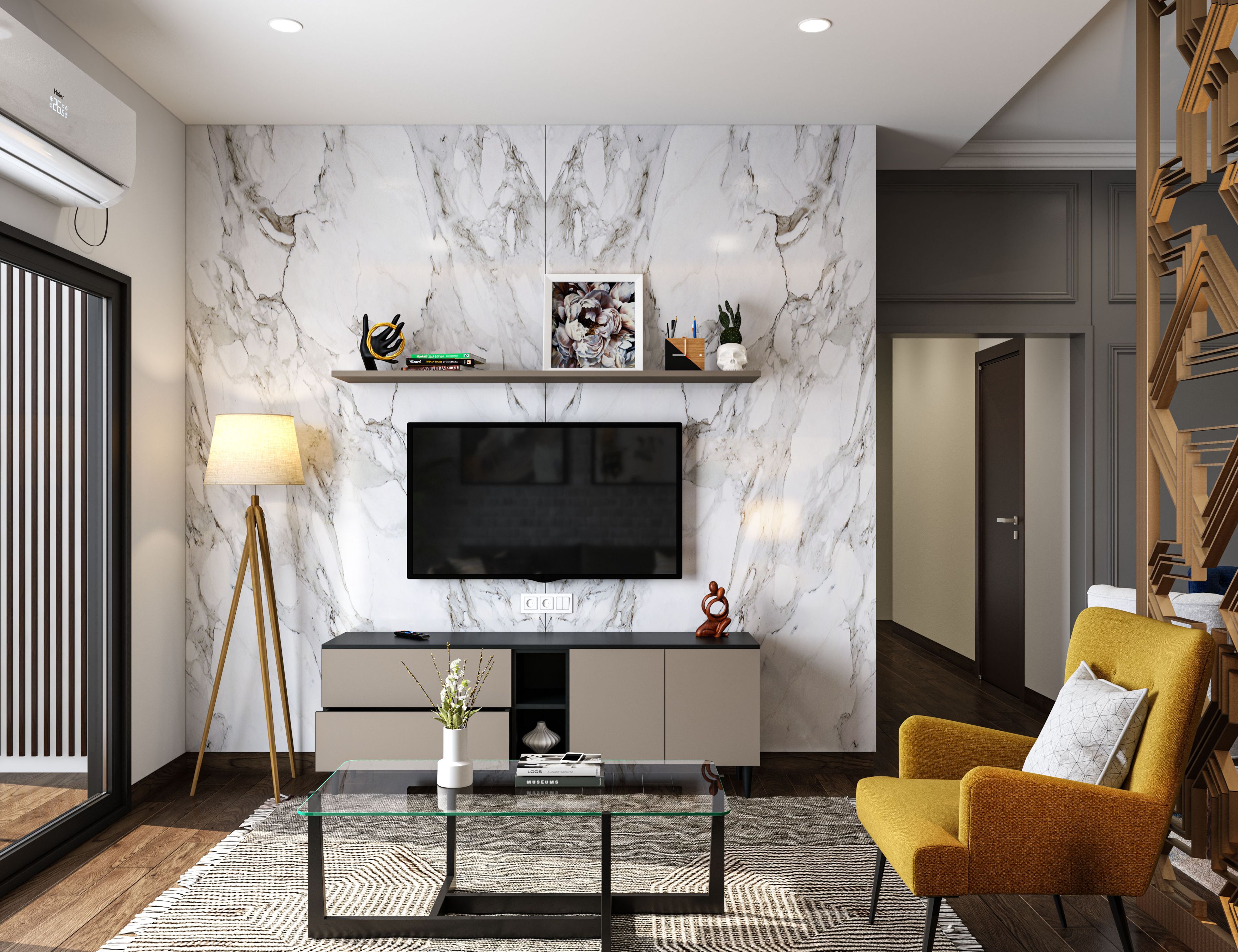 Rustic Living Room Design – Livspace