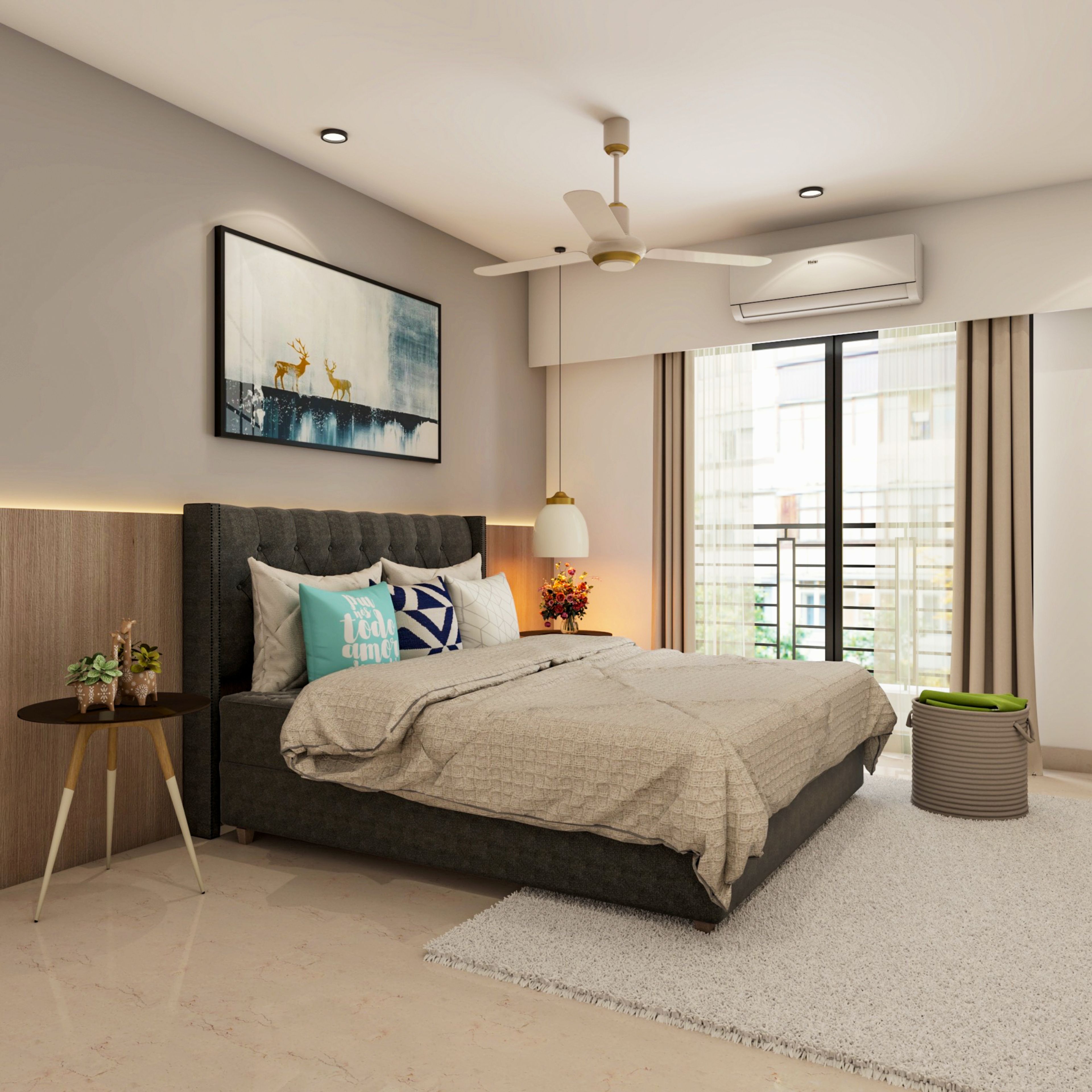 Contemporary Spacious Master Bedroom Design