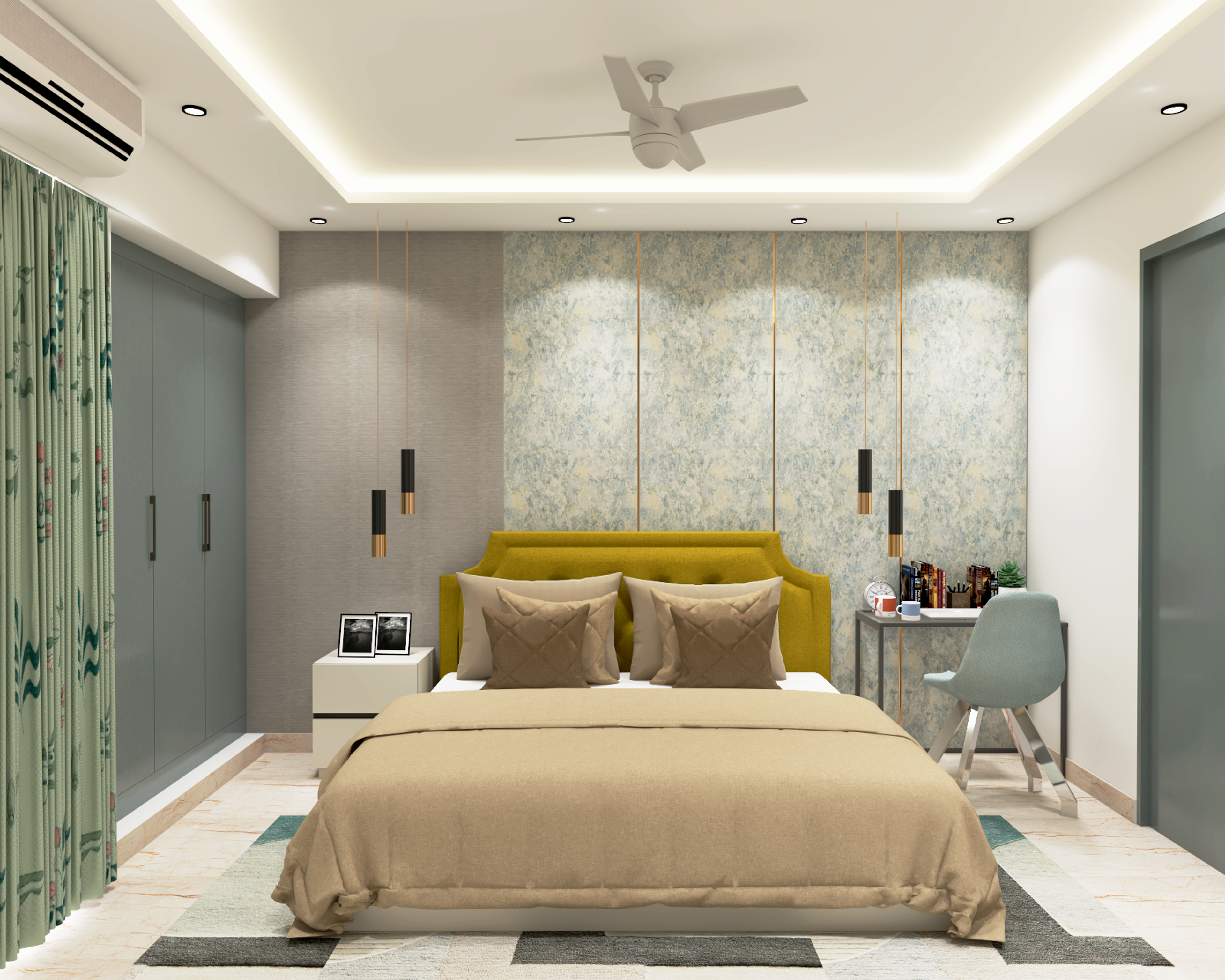 Modern Master Bedroom Design With Compact Interiors
