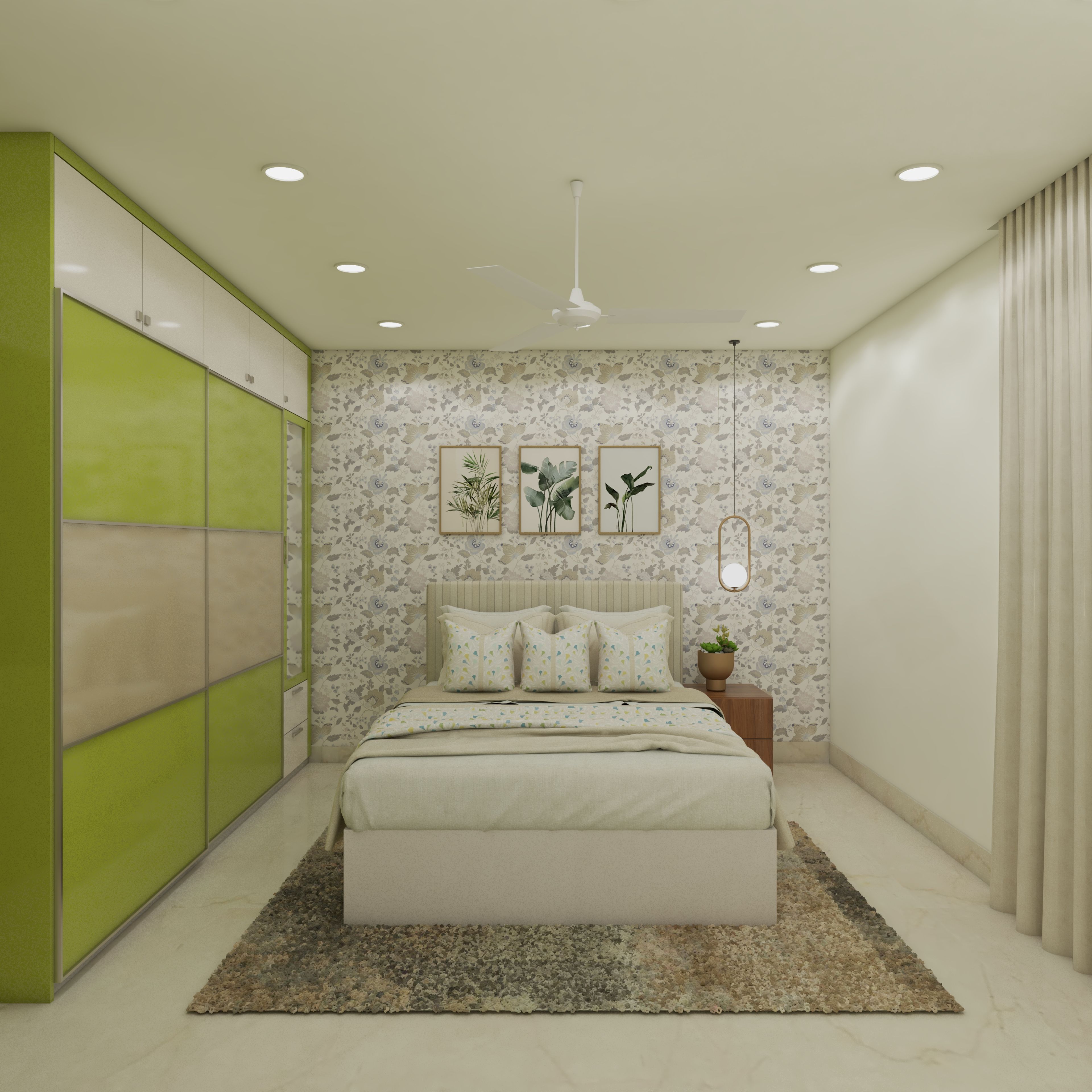 Compact Master Bedroom With Modern Interiors