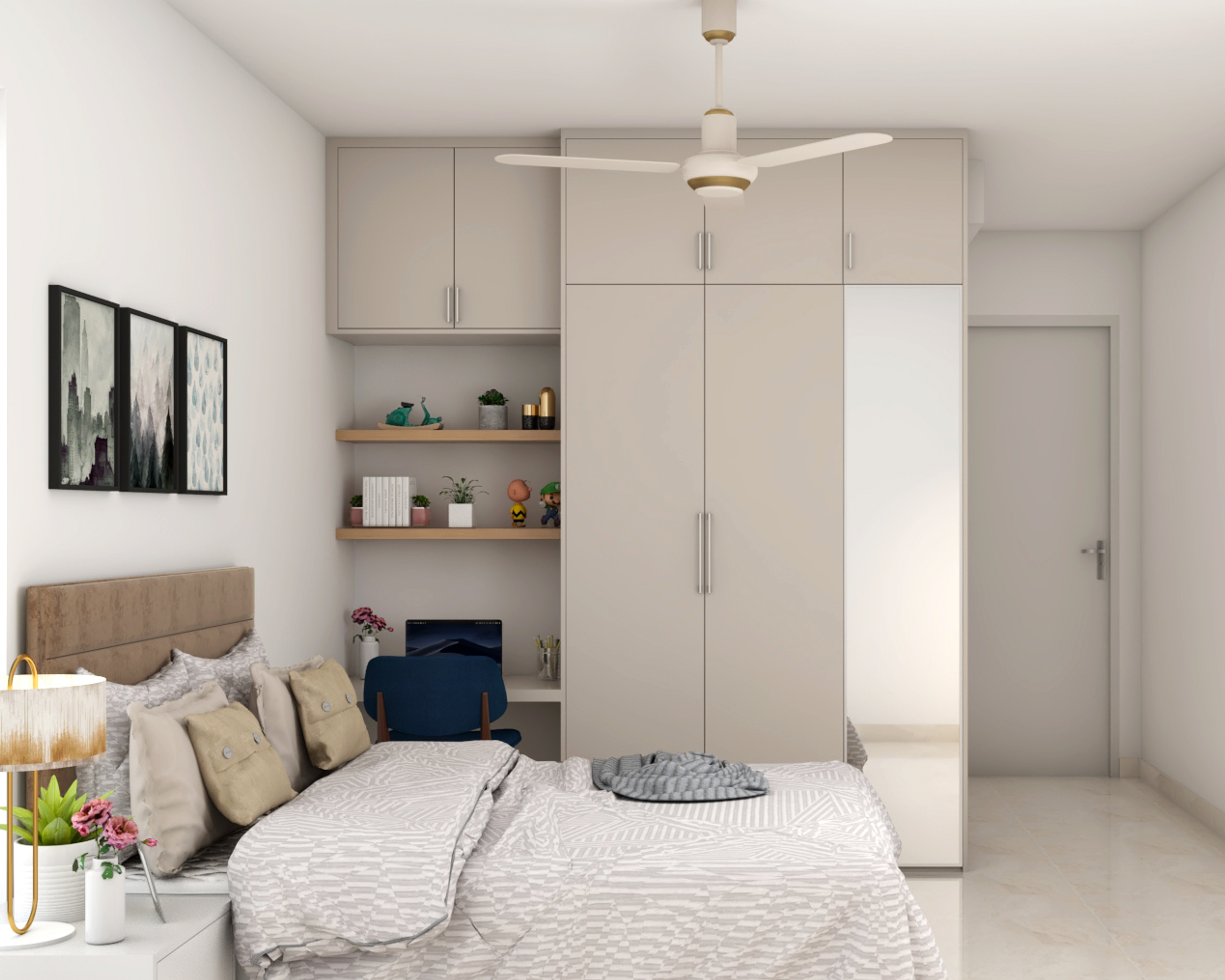 Modern Compact Master Bedroom Interior Design