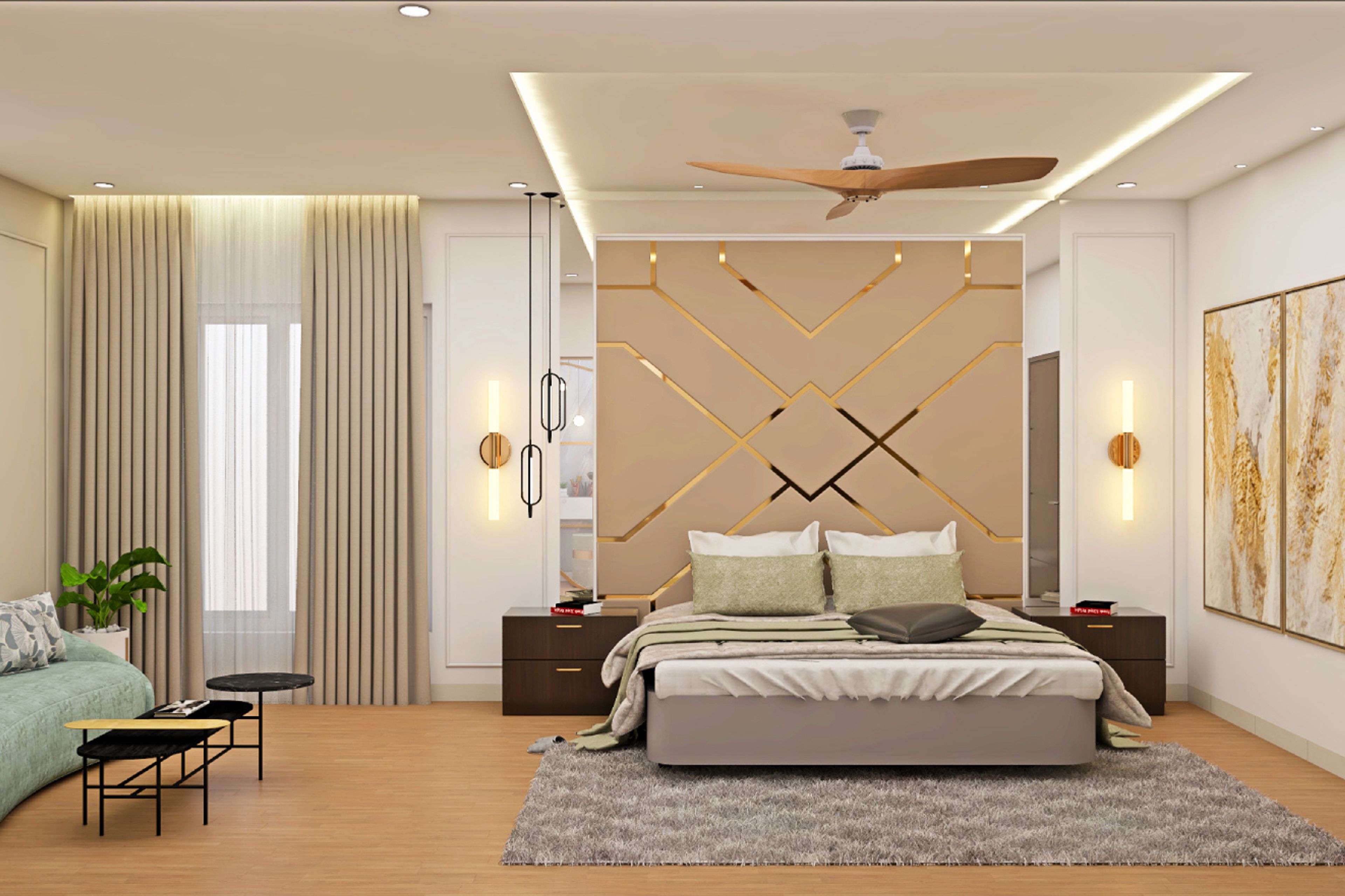 Unique Master Room Designed With Contemporary Interiors