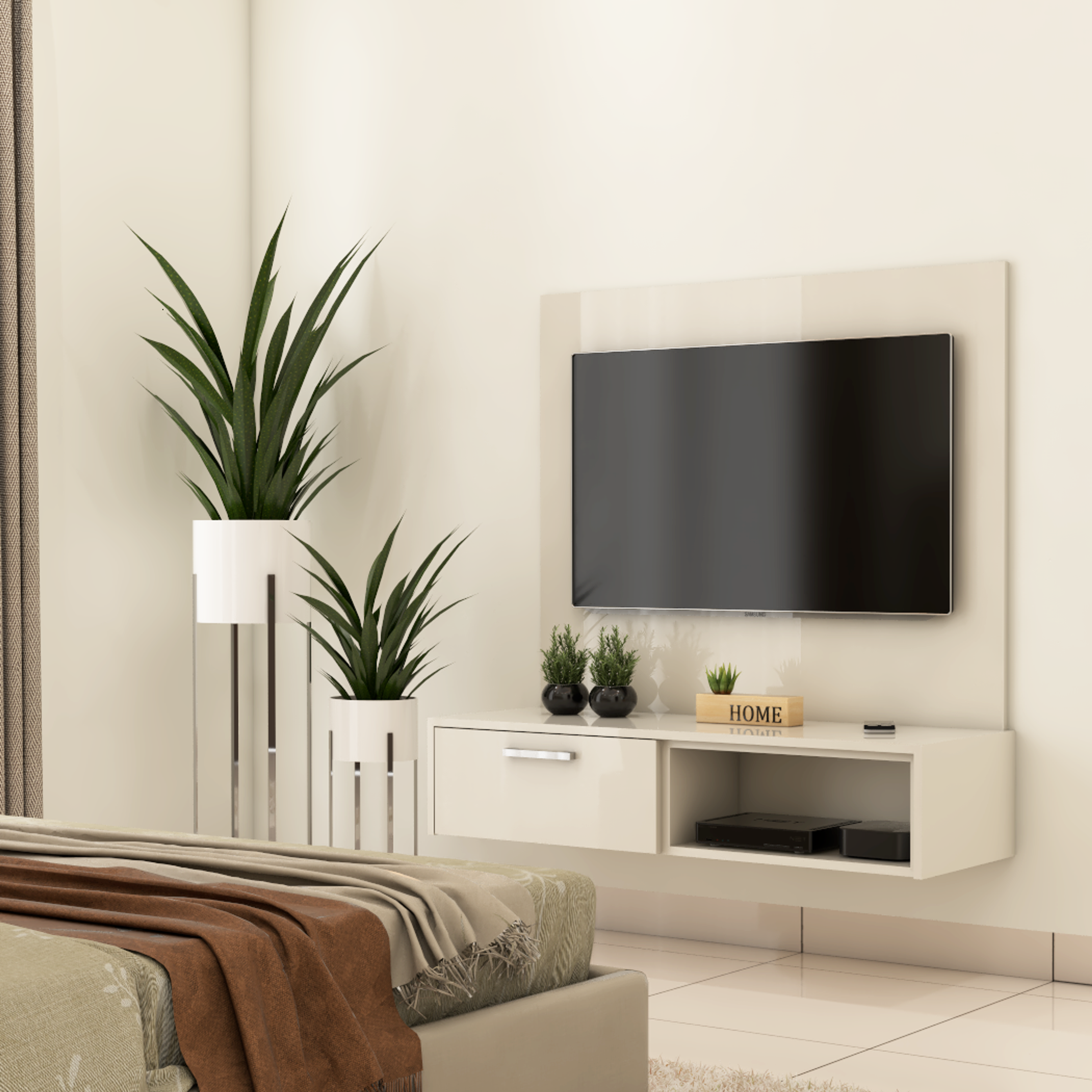 Modern Spacious Master Bedroom Interior Design - Livspace