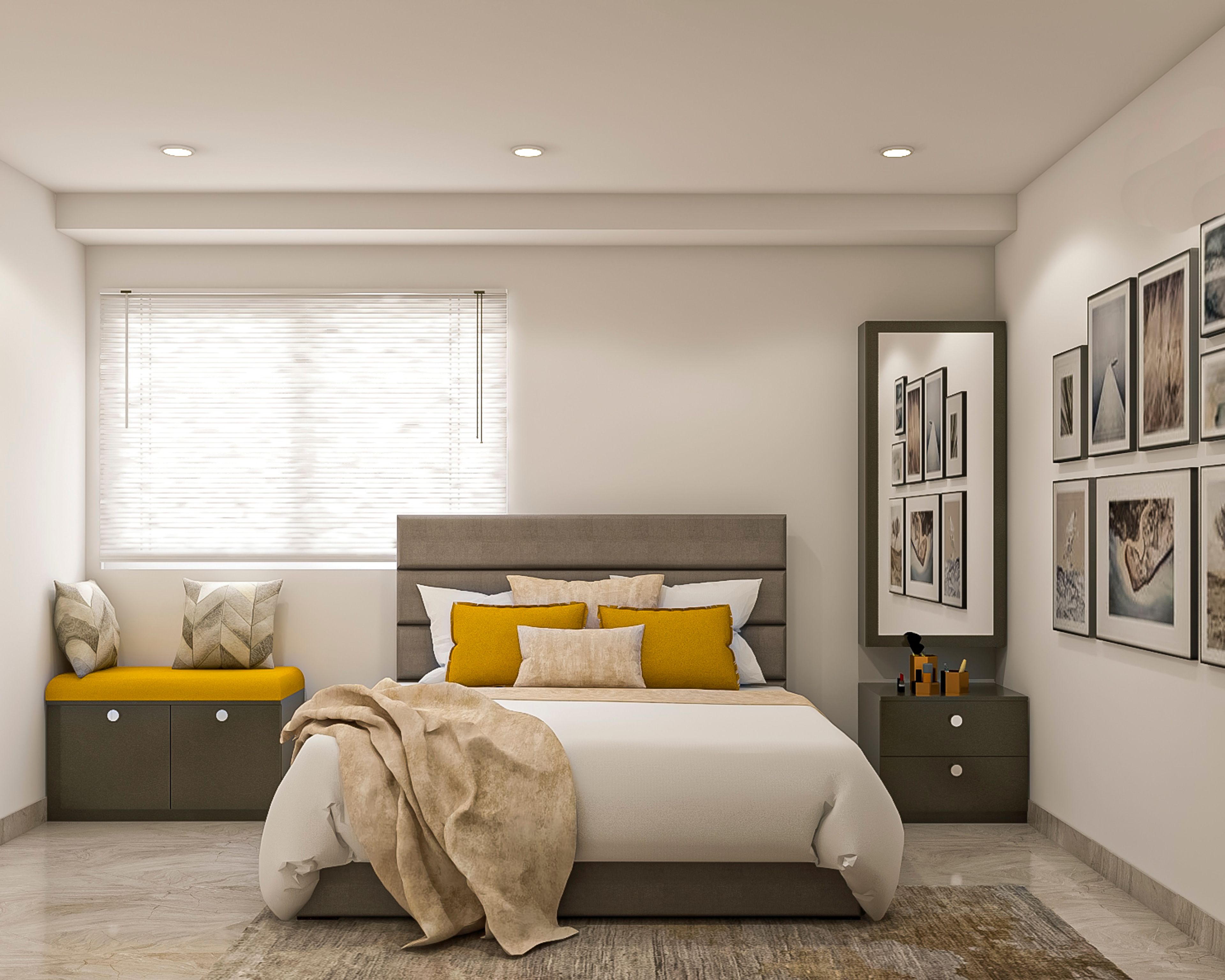 Contemporary Style Spacious Convenient Master Bedroom