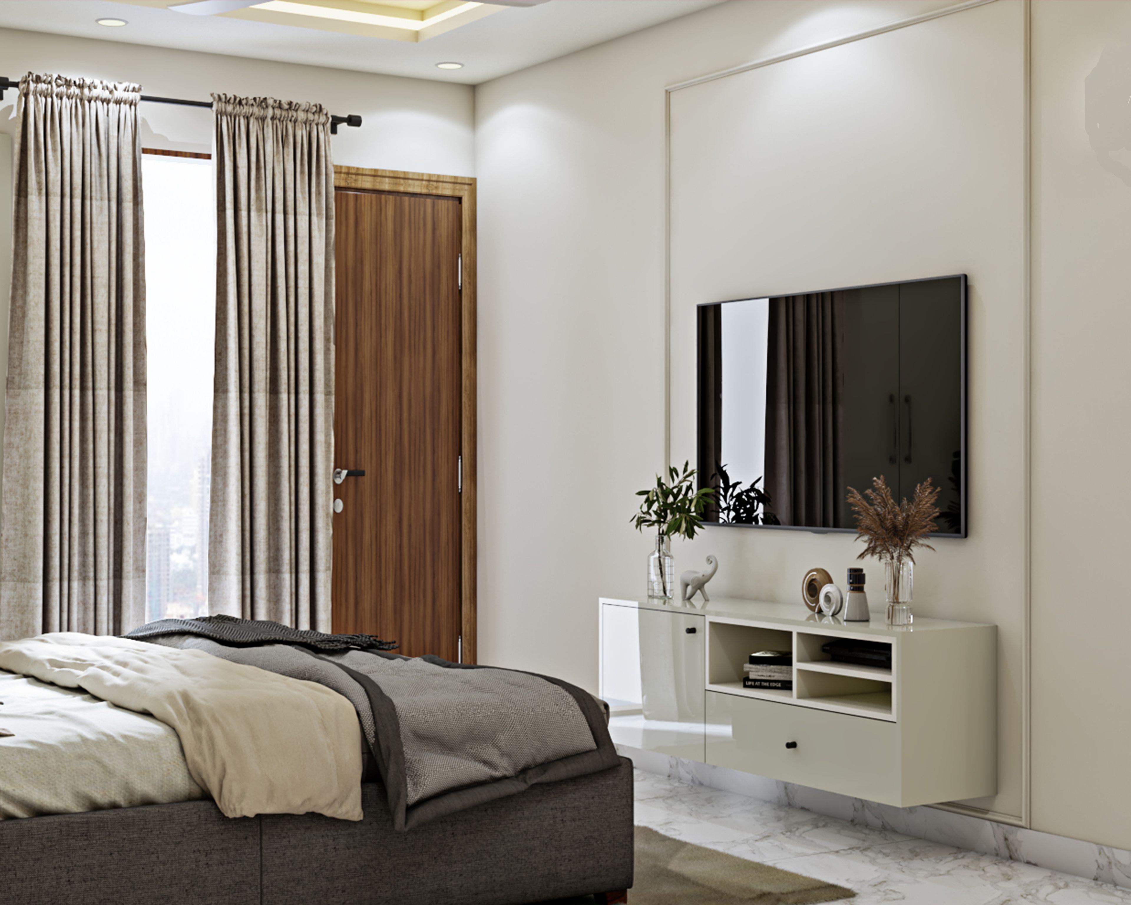 Compact Master Bedroom - Livspace