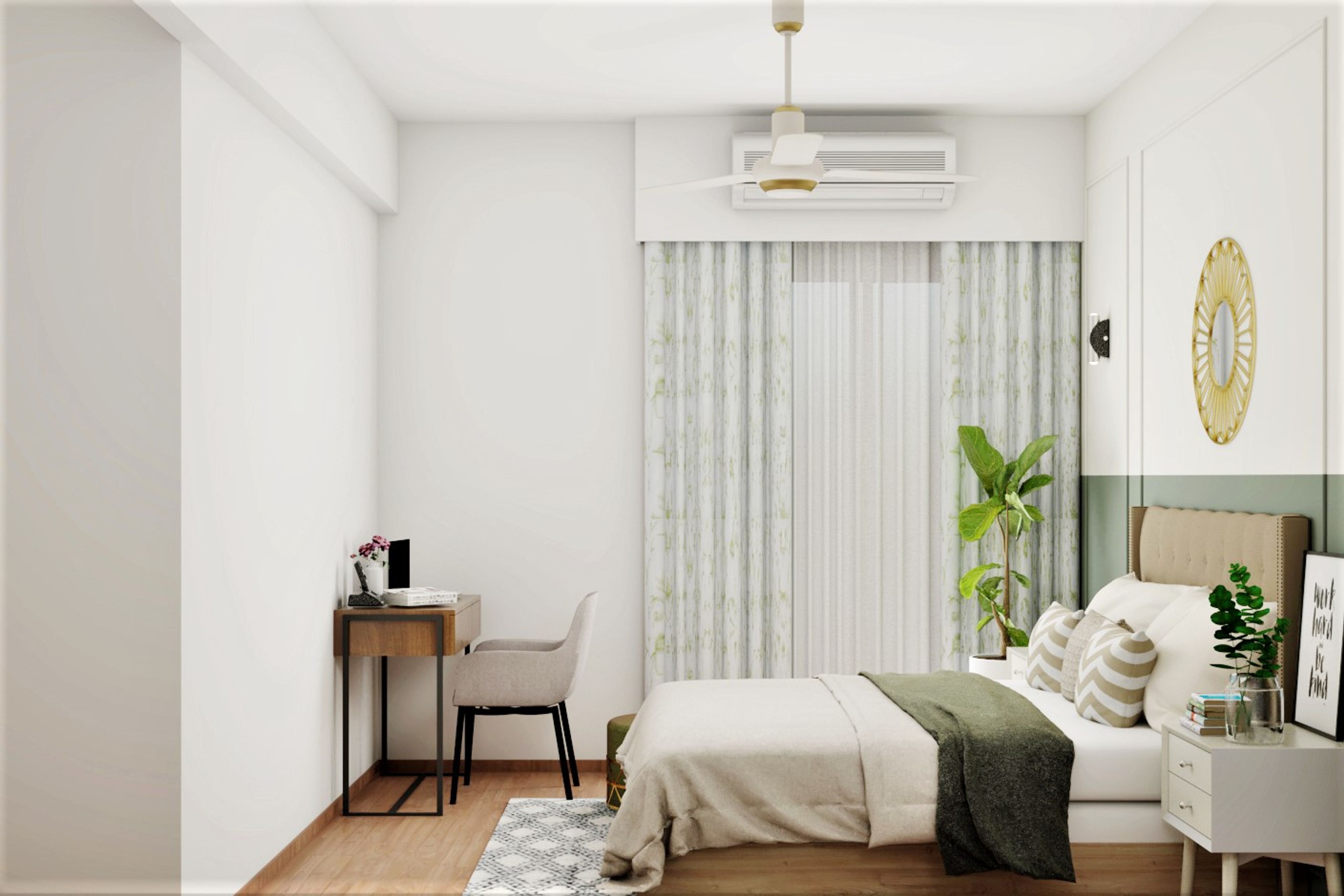 Minimal Master Bedroom - Livspace