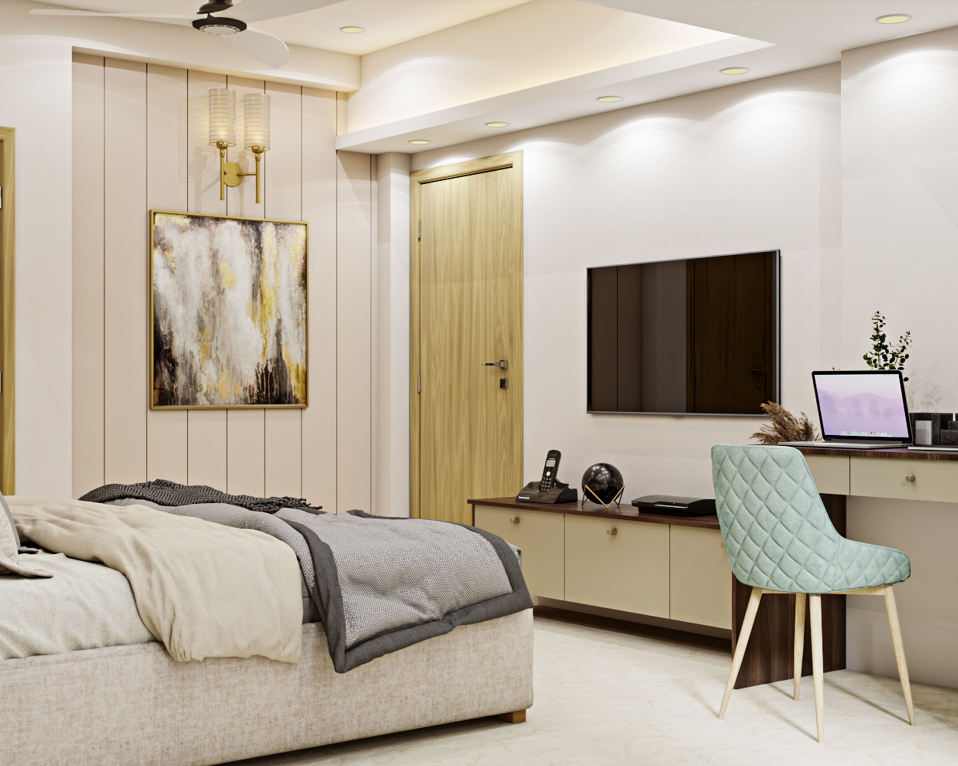 Contemporary Master Bedroom - Livspace