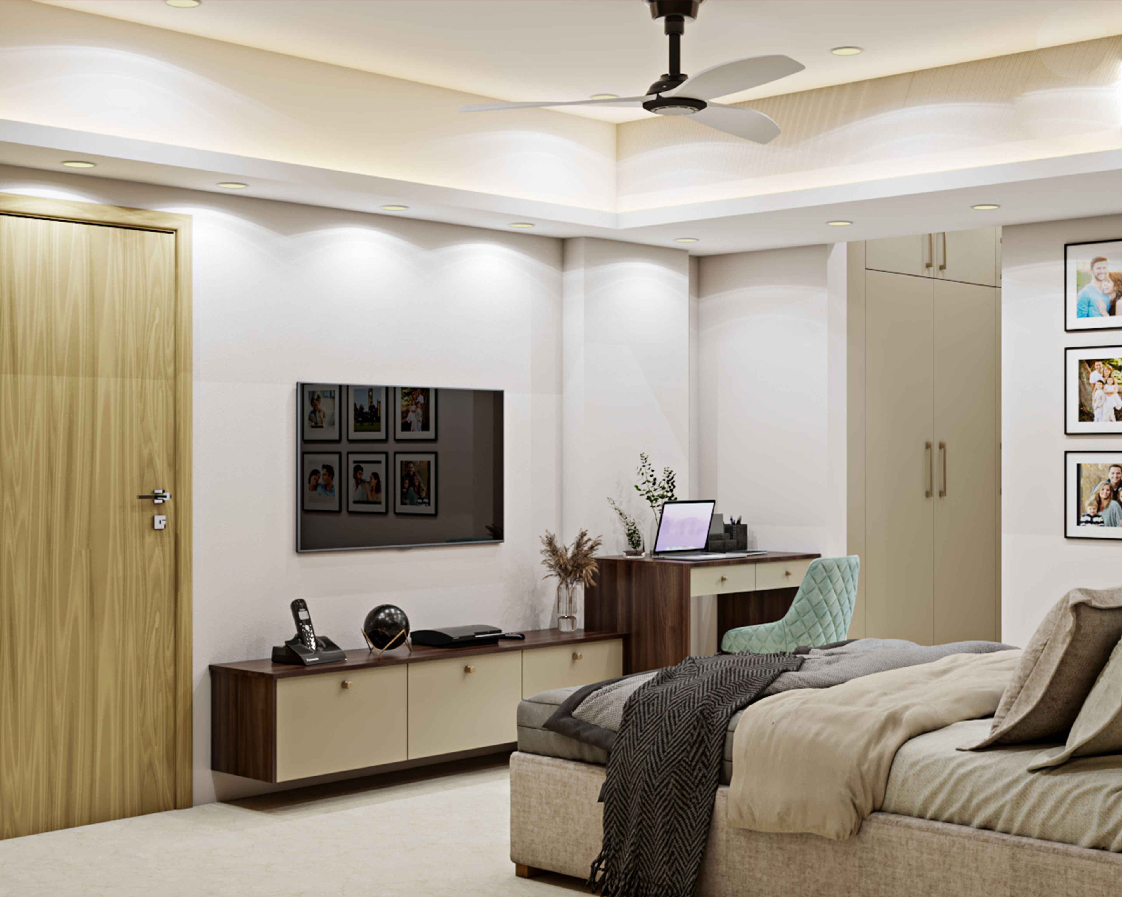 Contemporary Master Bedroom - Livspace