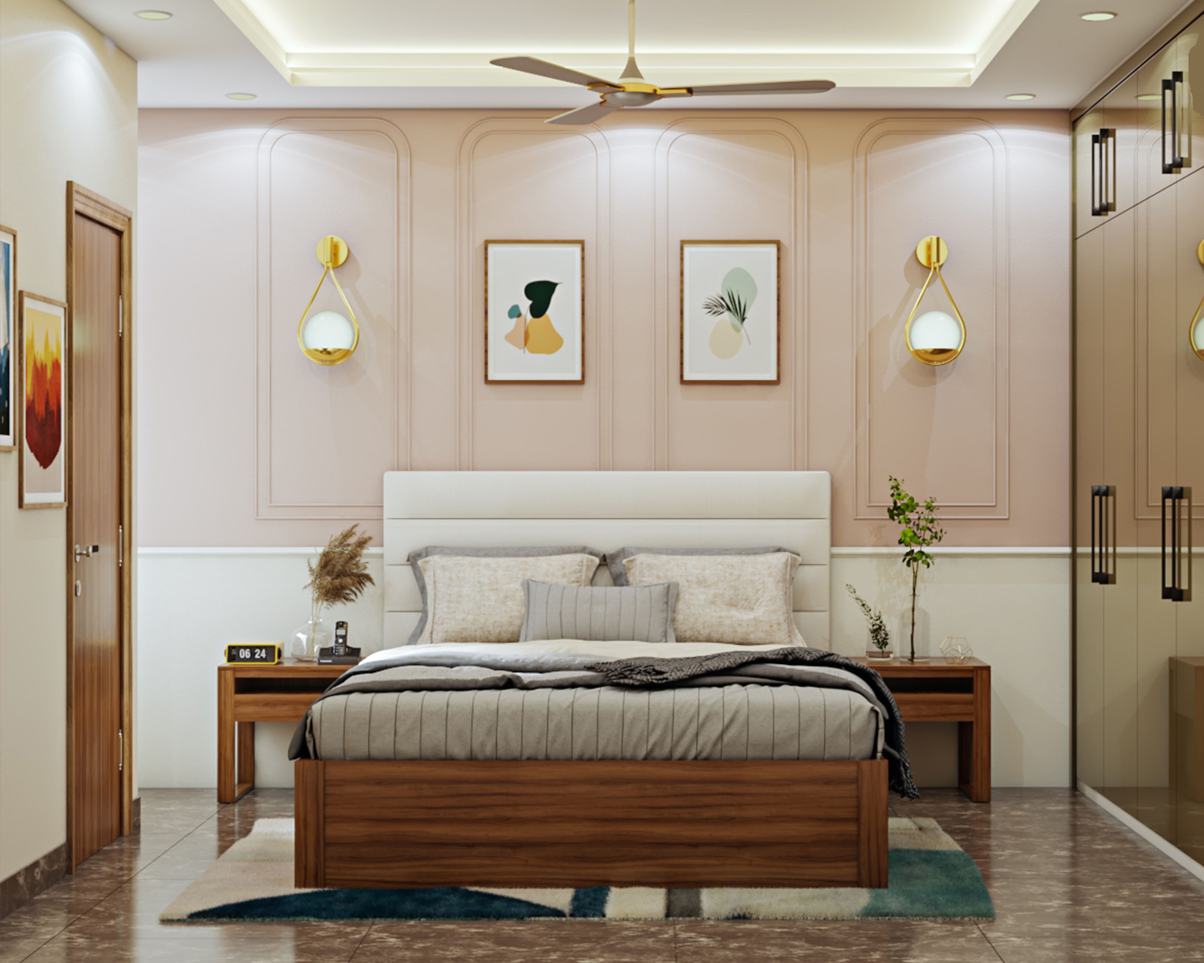 Shabby Chic Style Spacious Master Bedroom