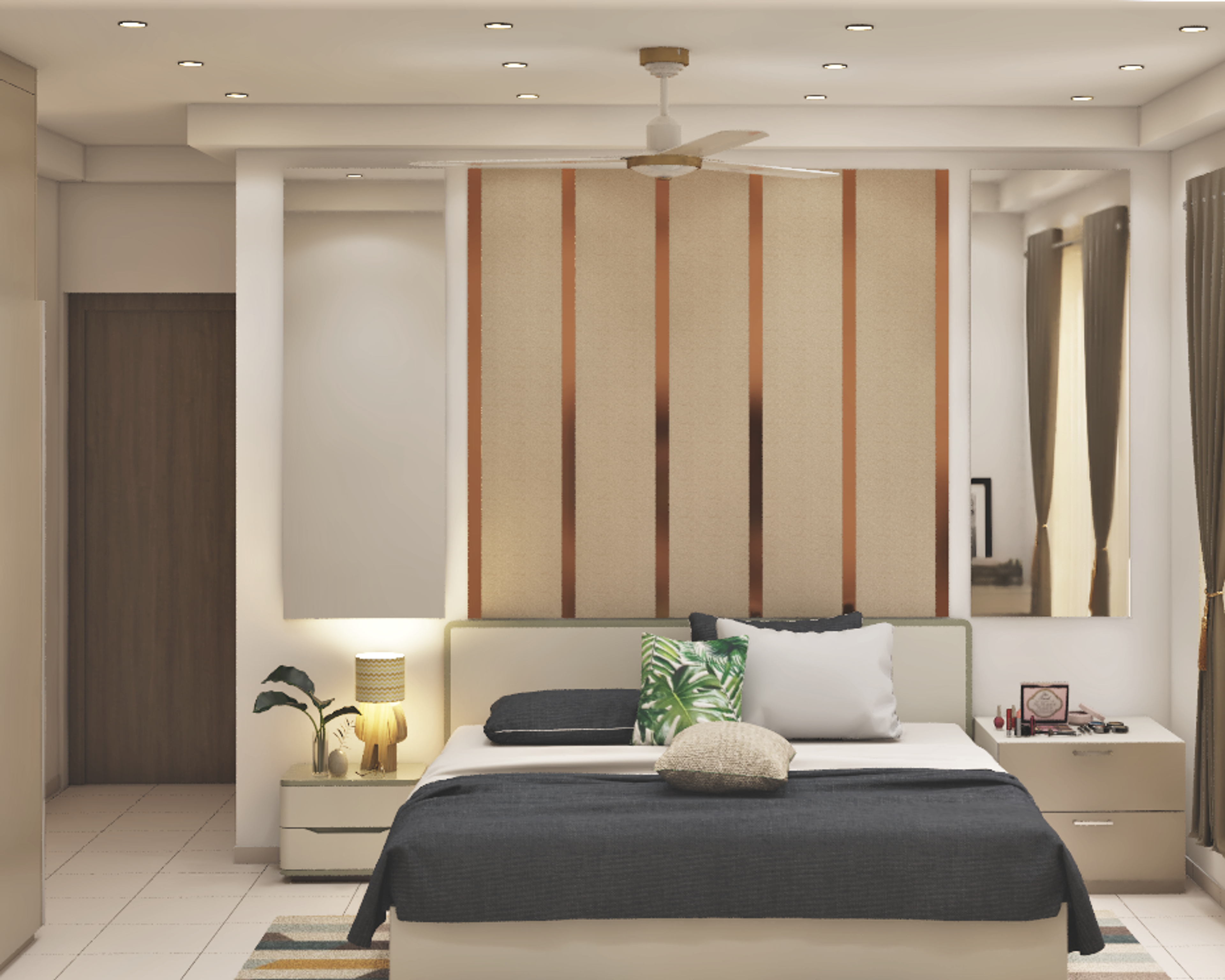 Convenient Contemporary Theme Spacious Master Bedroom