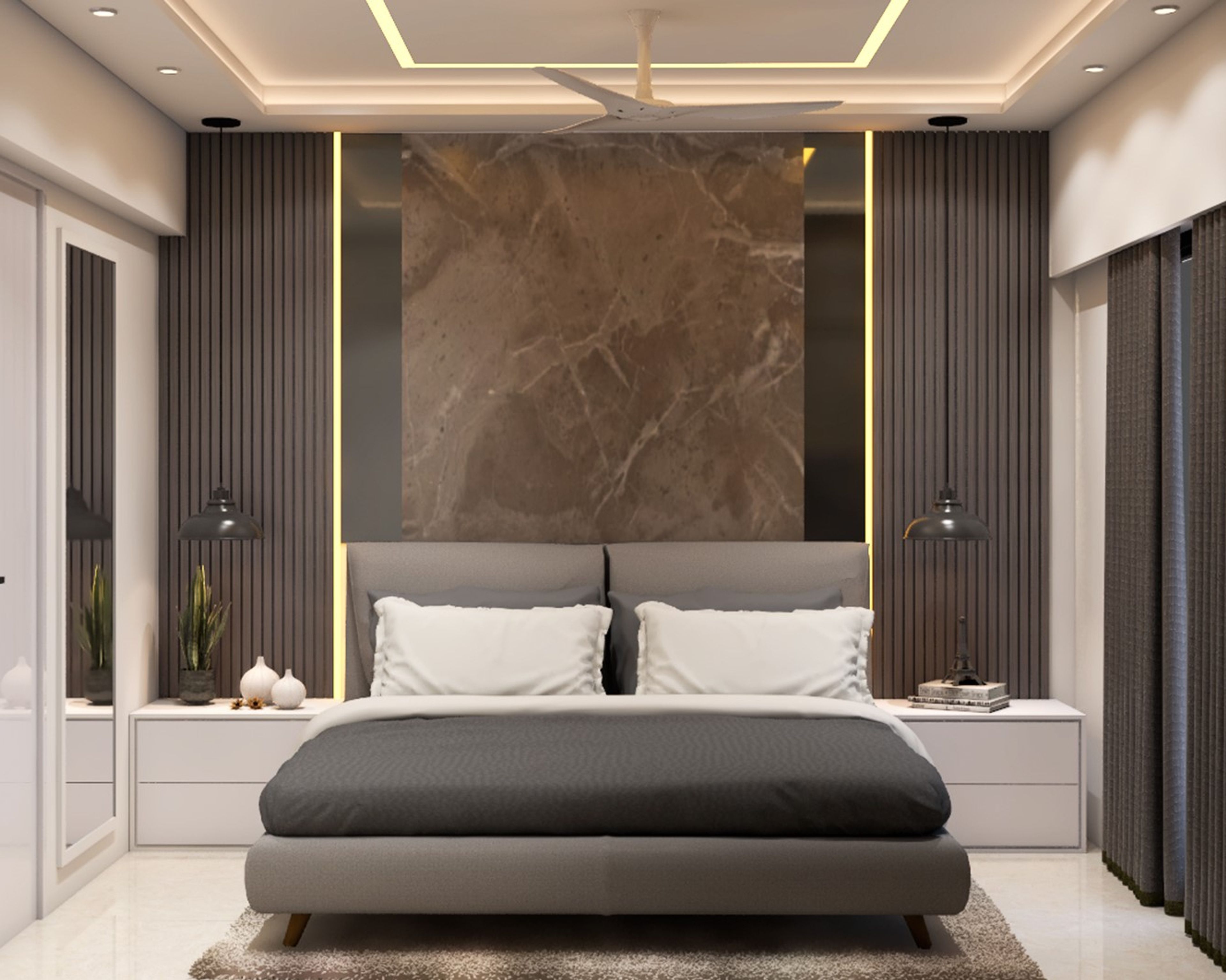 Rustic Style Spacious Comfortable Master Bedroom