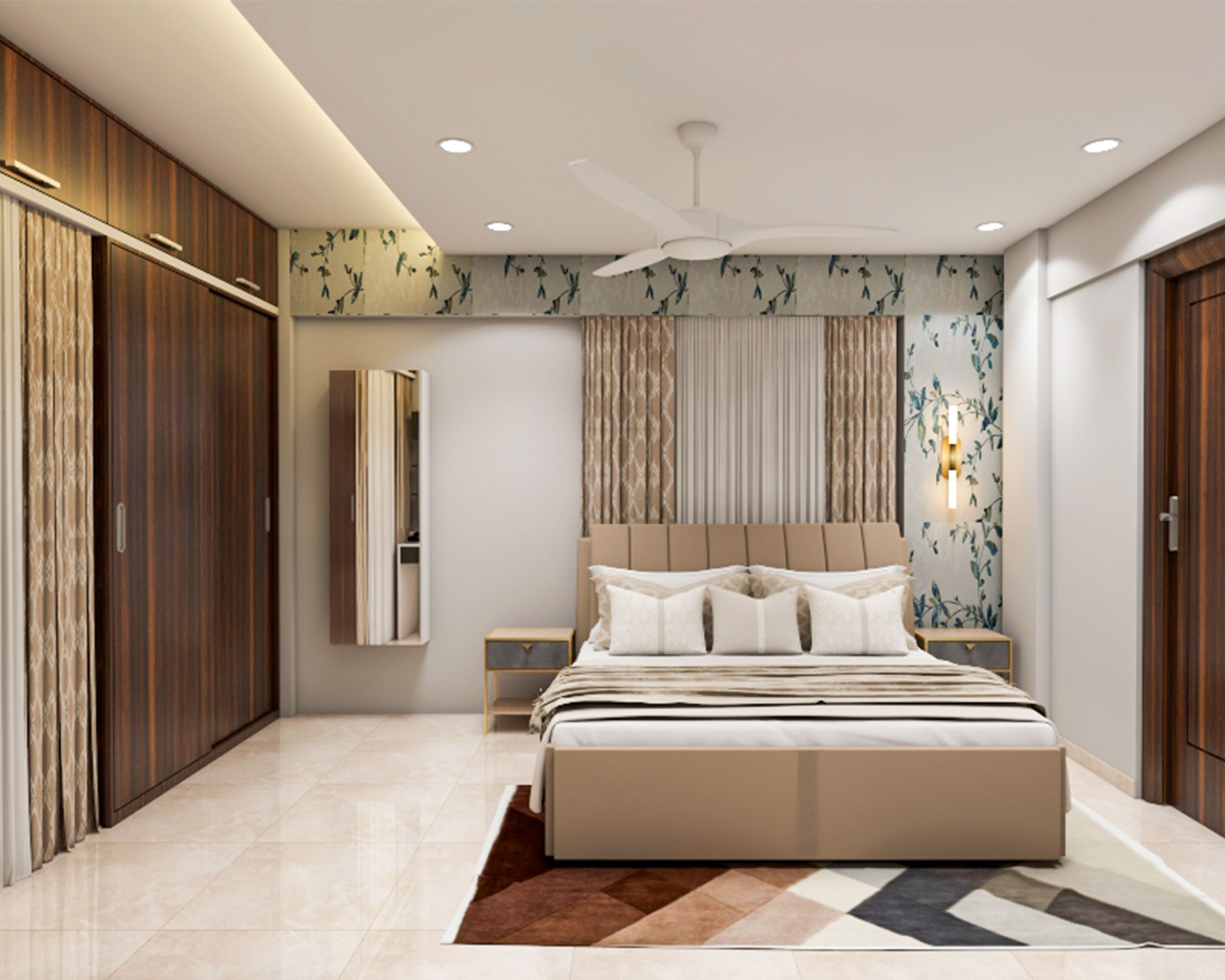 Contemporary Style Spacious Convenient Master Bedroom