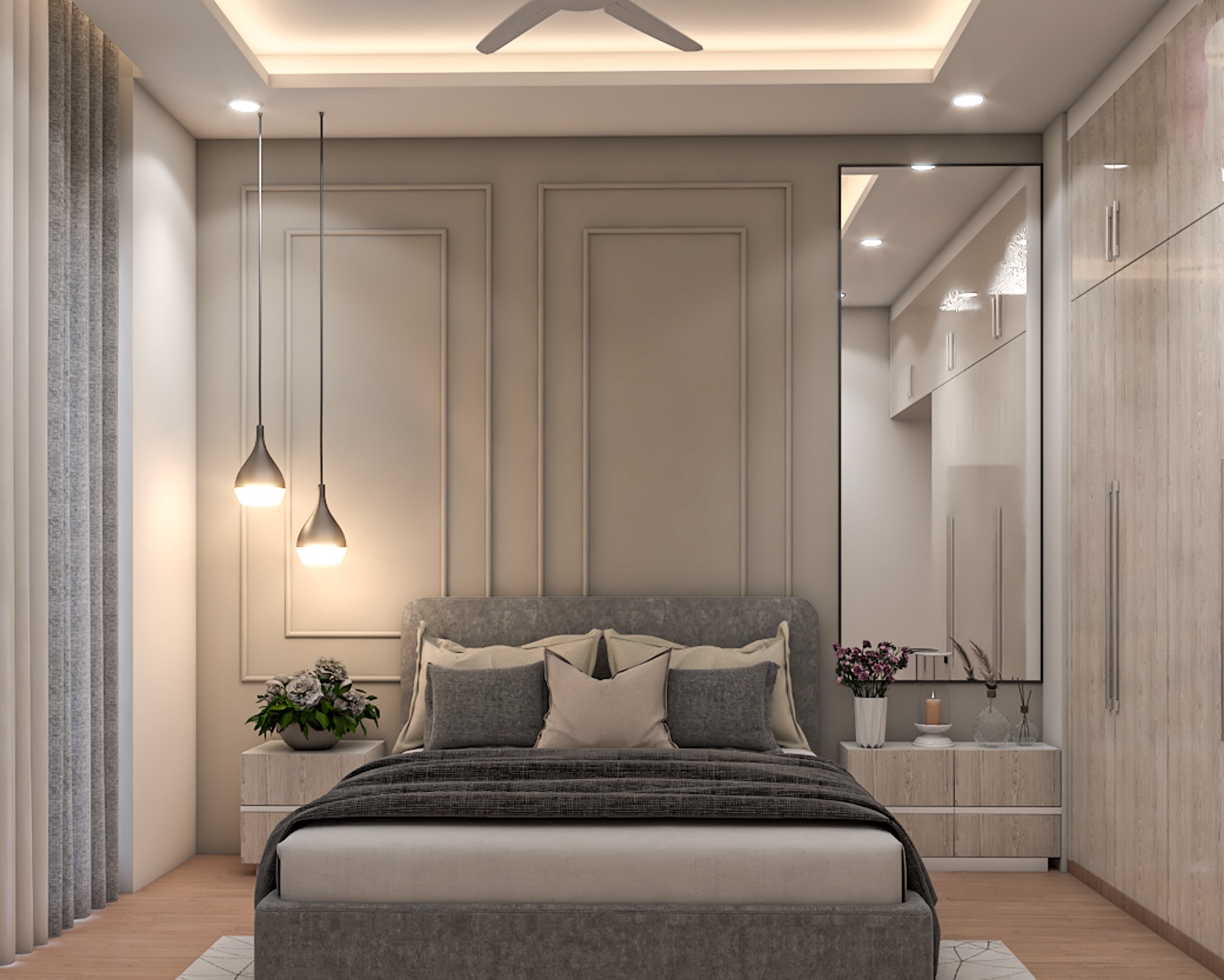 Contemporary Style Spacious Master Bedroom