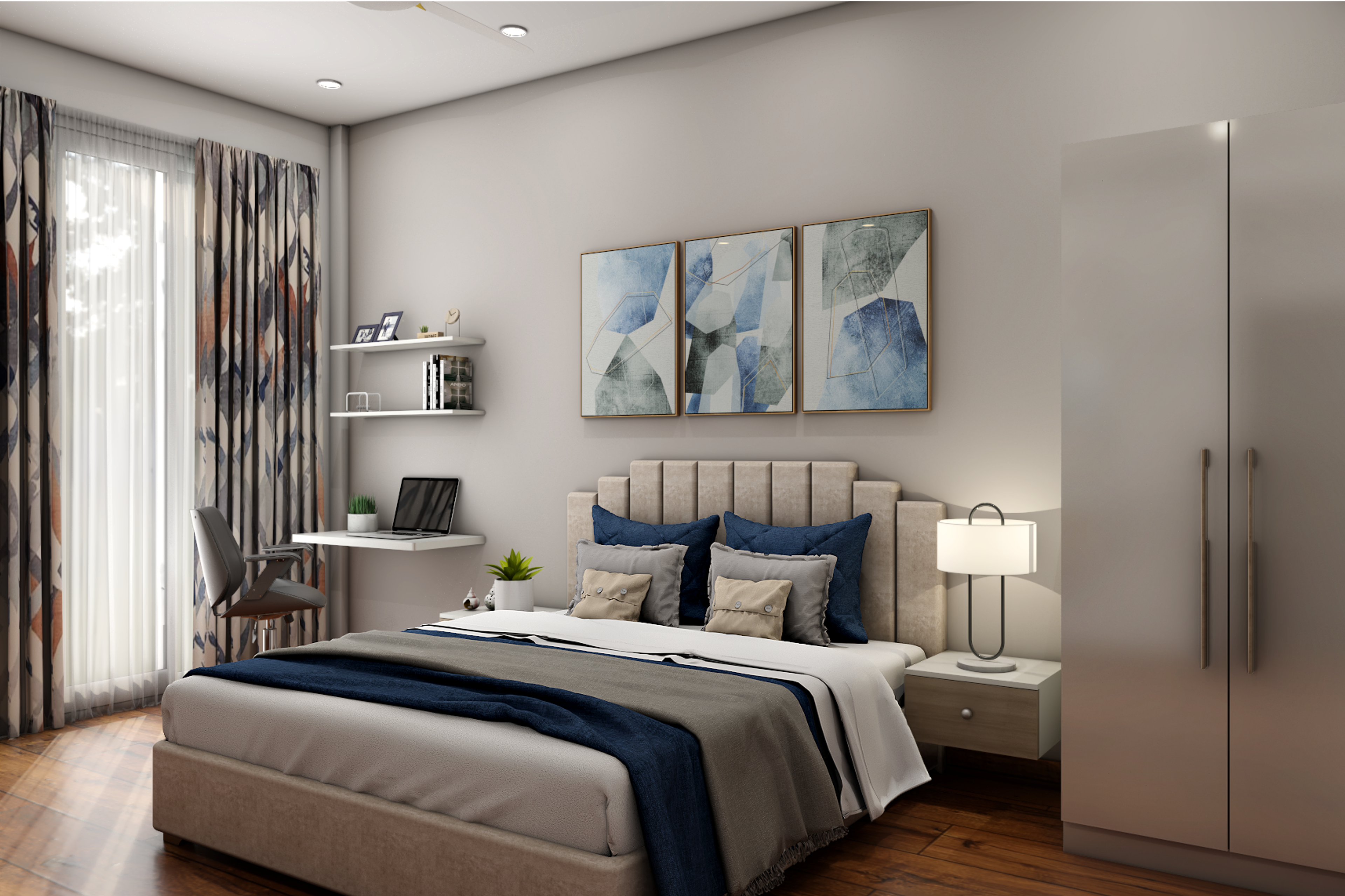 Contemporary Style Spacious Master Bedroom