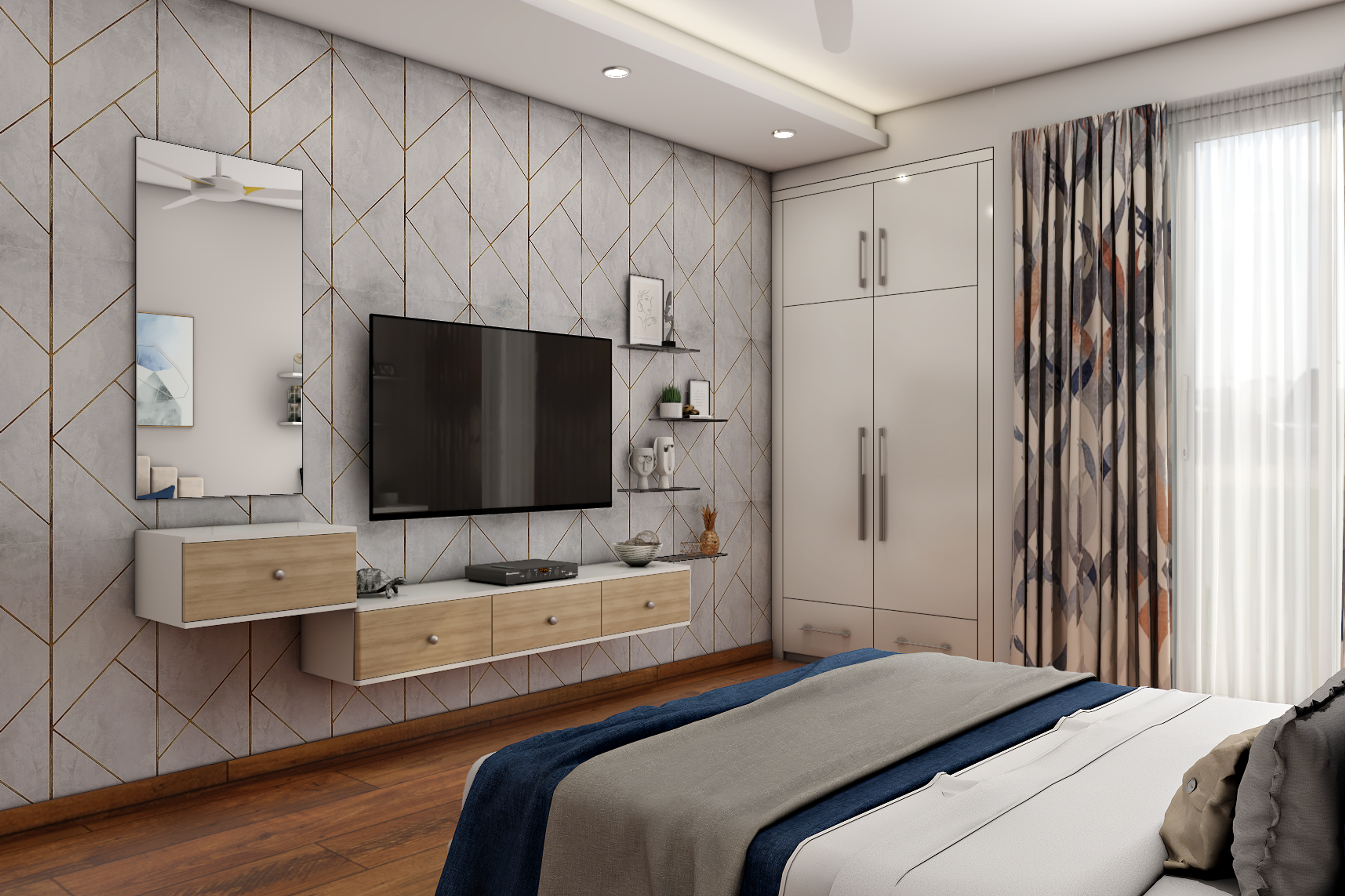 Contemporary Master Bedroom – Livspace