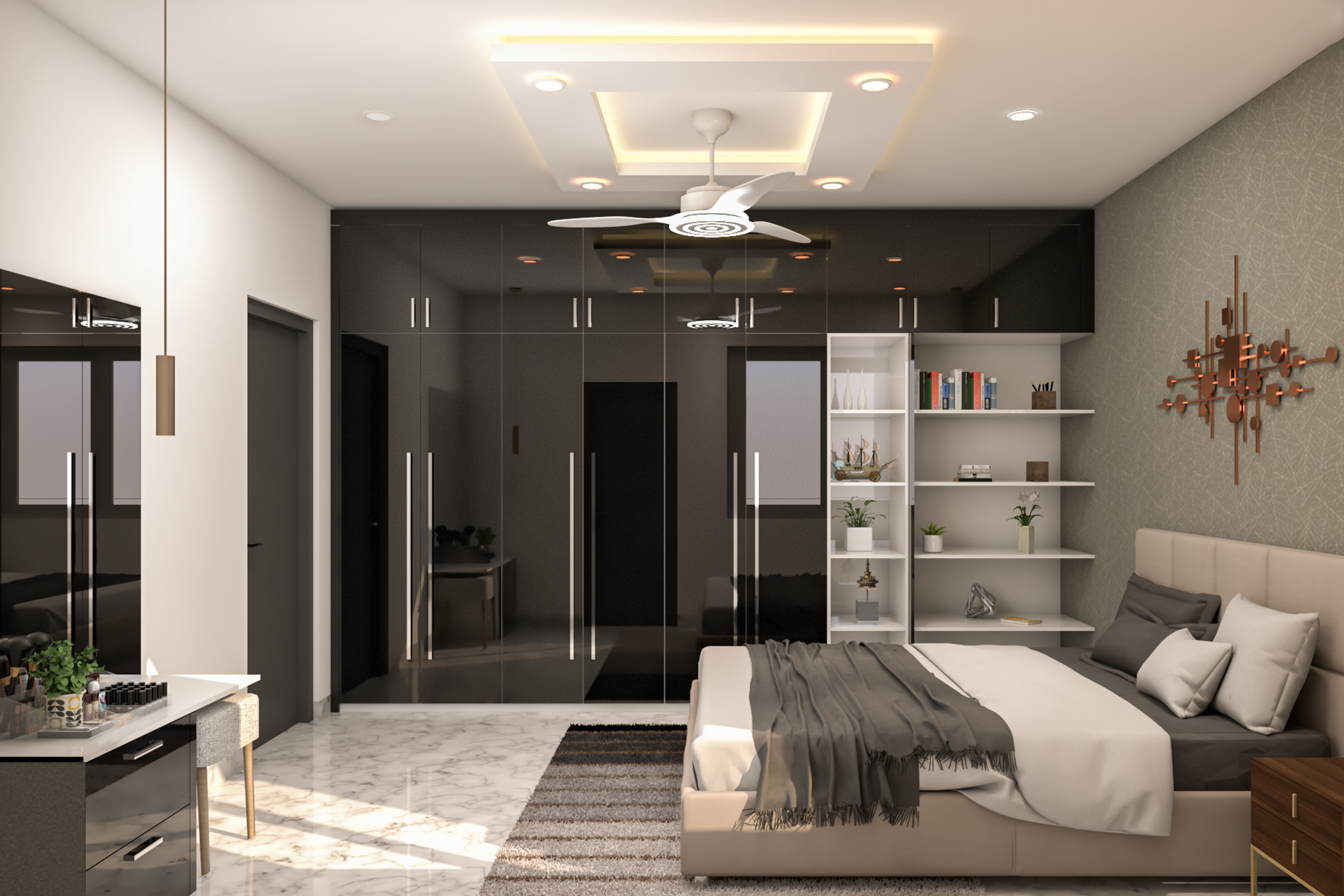 Rustic Themed Spacious Master Bedroom