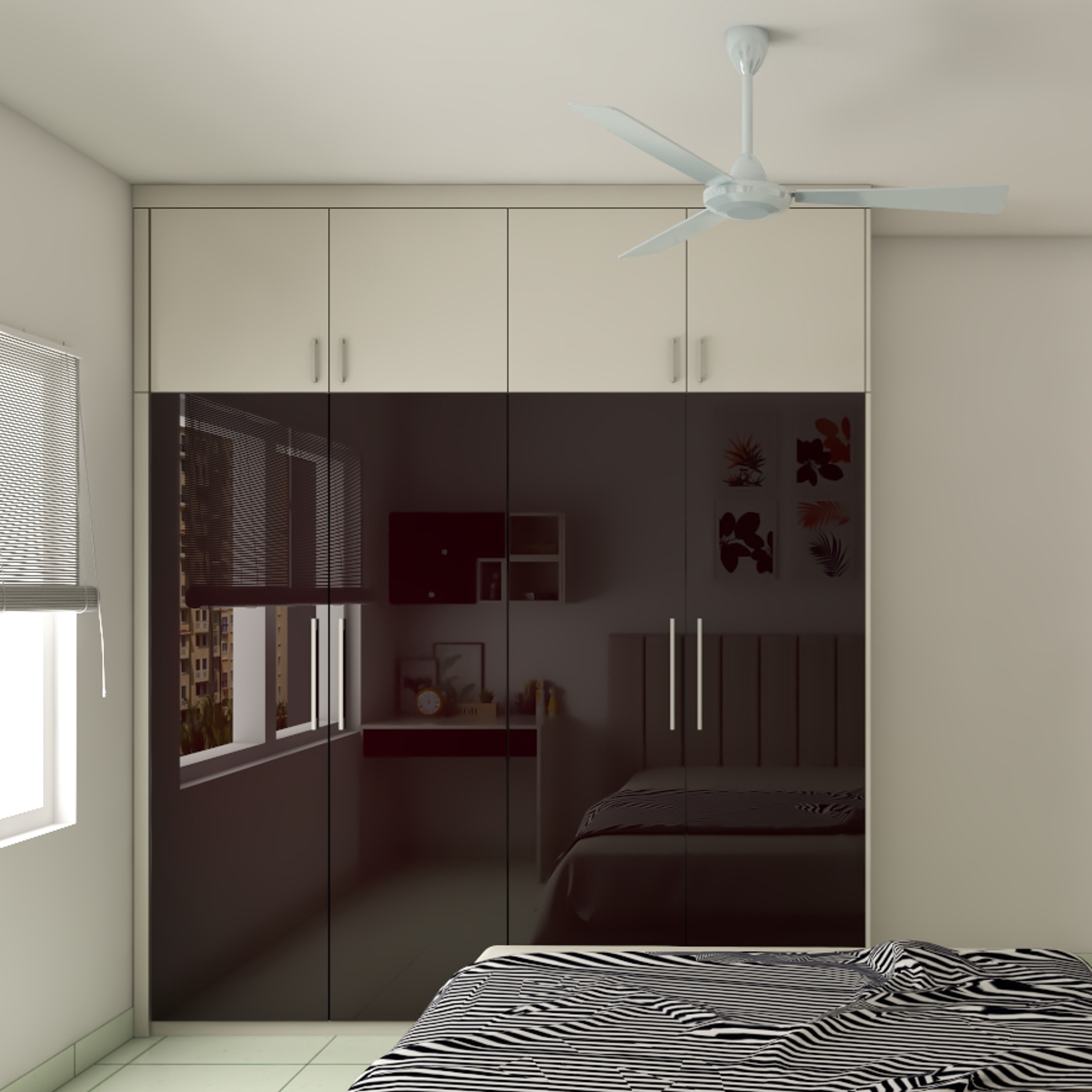 Minimalist Master Bedroom -Livspace