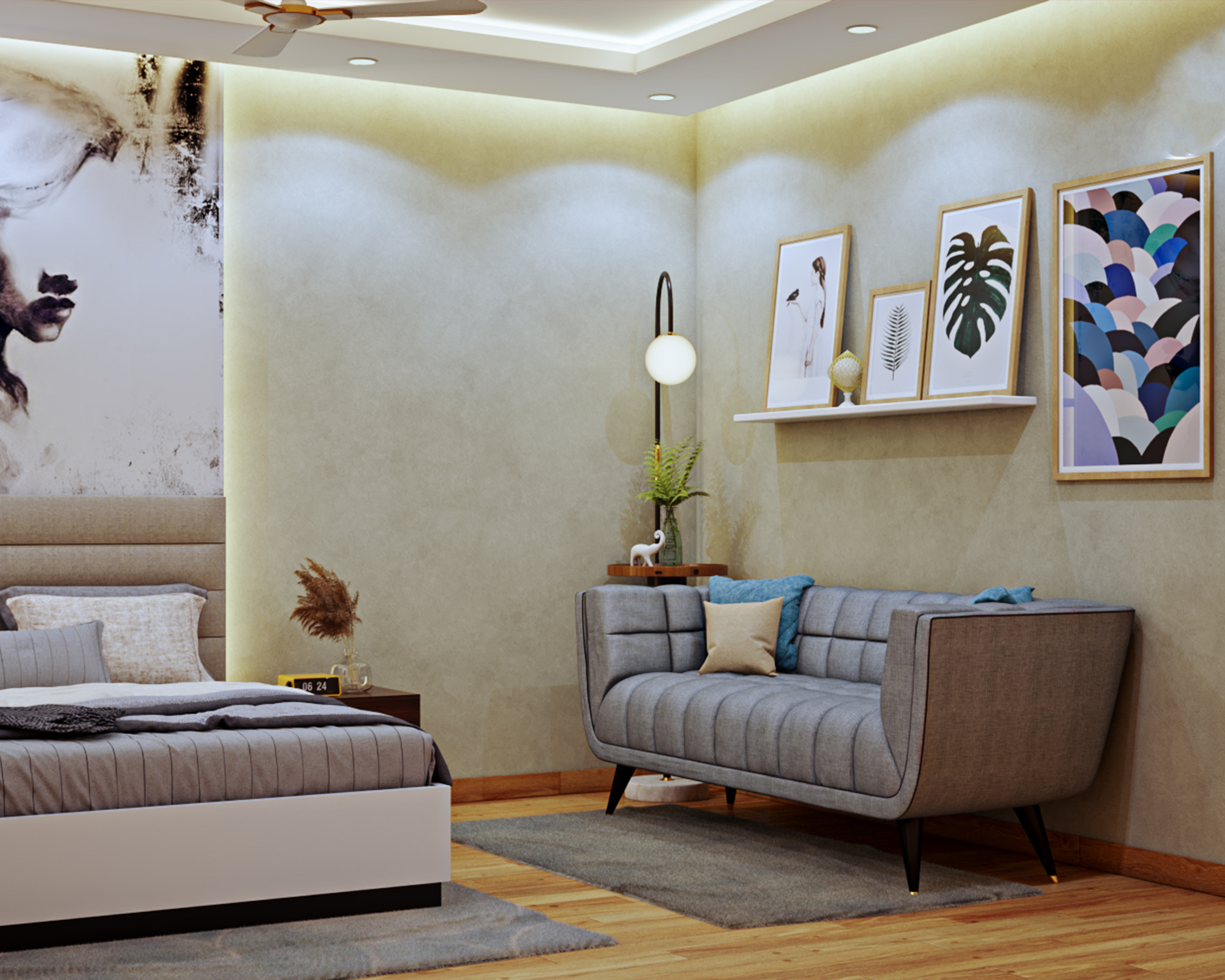 Modern Master Bedroom -Livspace