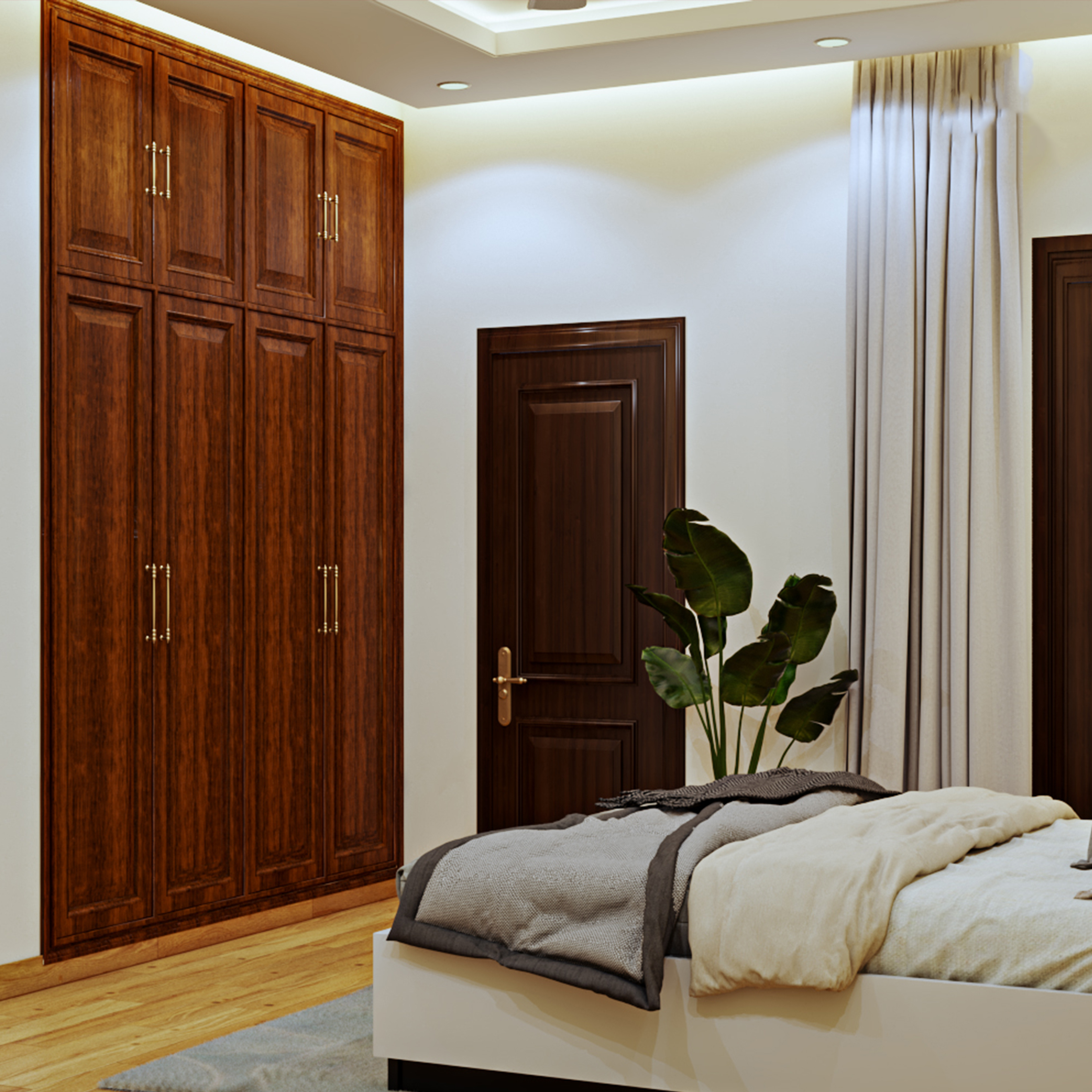 Modern Master Bedroom -Livspace