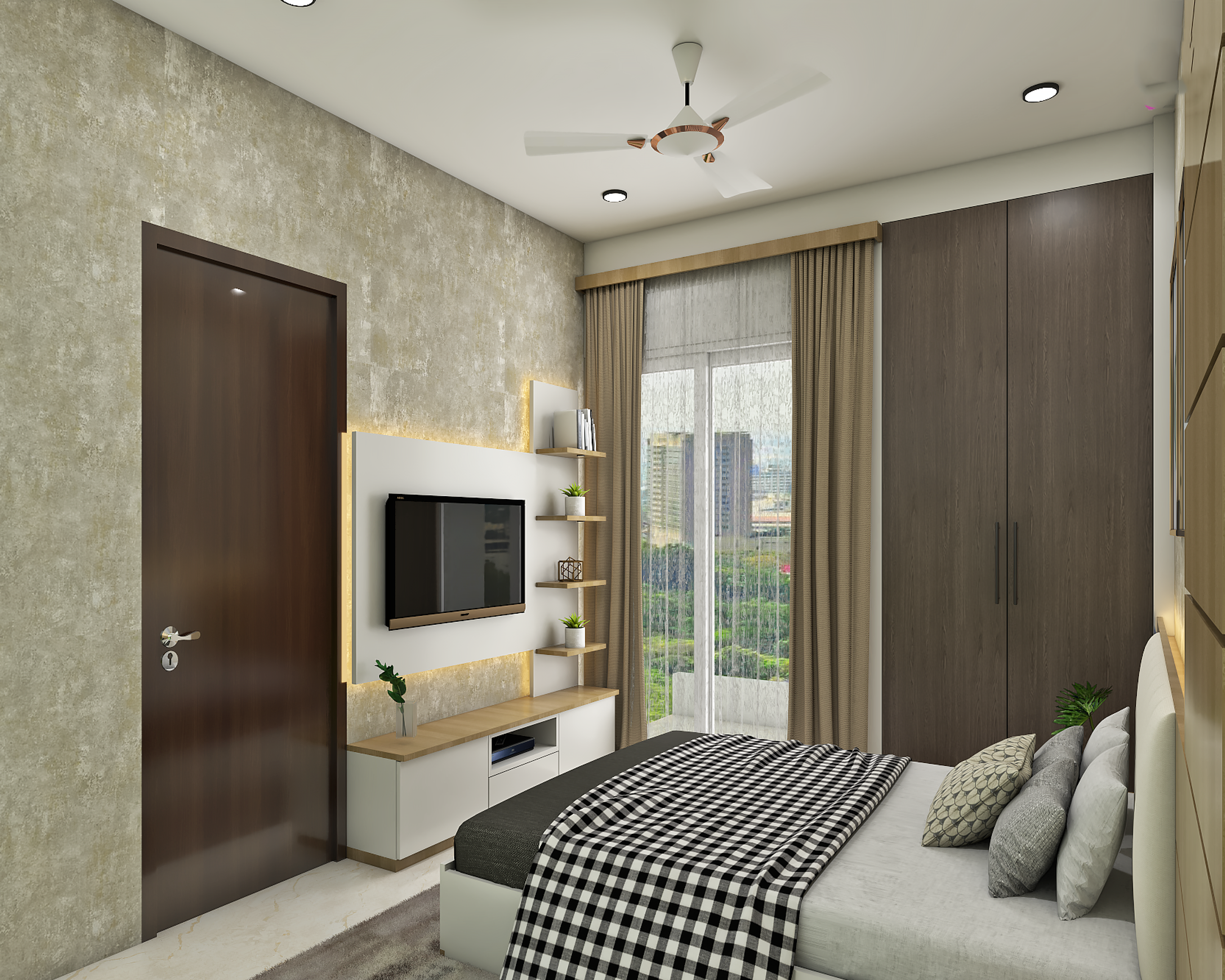 Contemporary Master Bedroom - Livspace