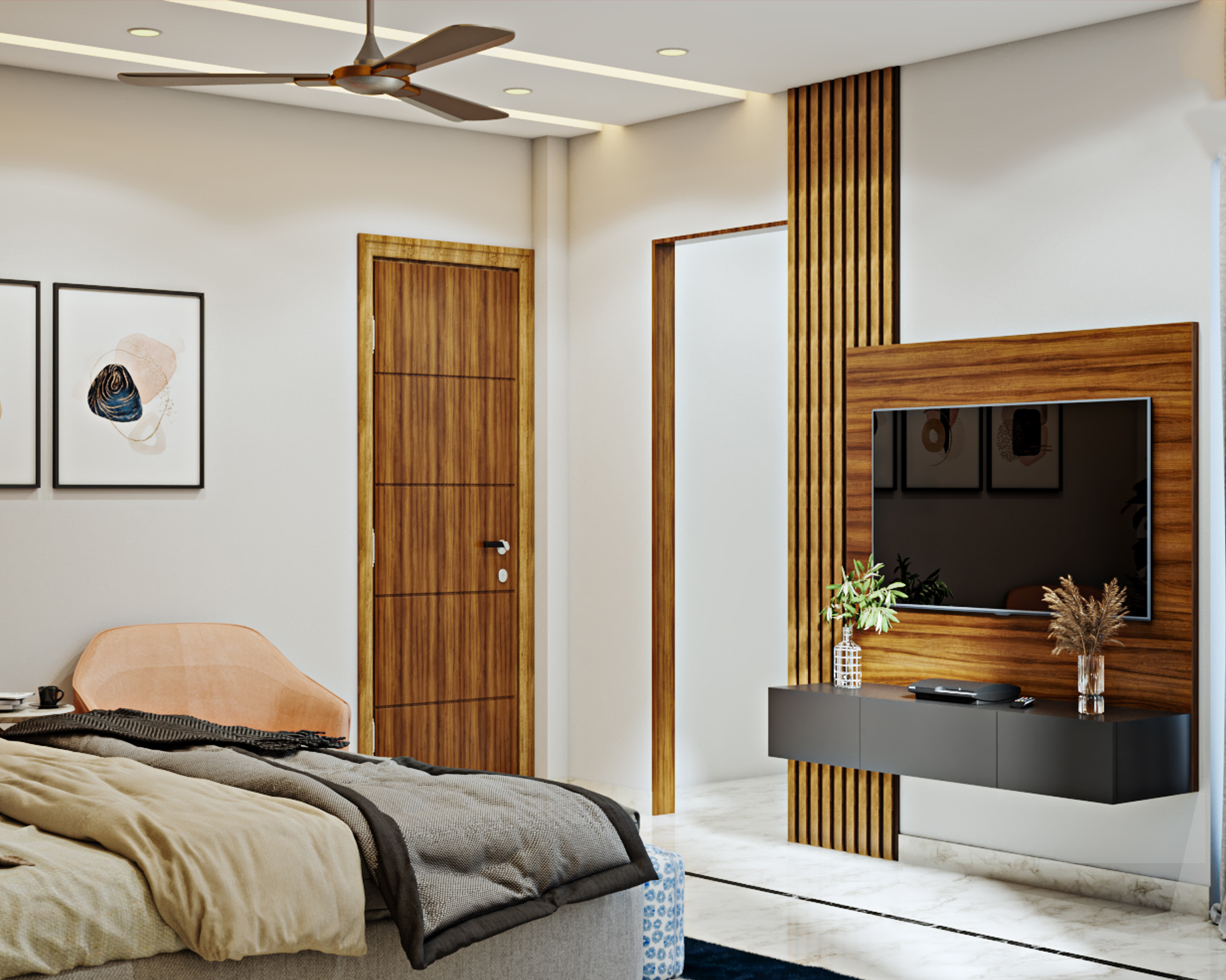 Classic Master Bedroom - Livspace