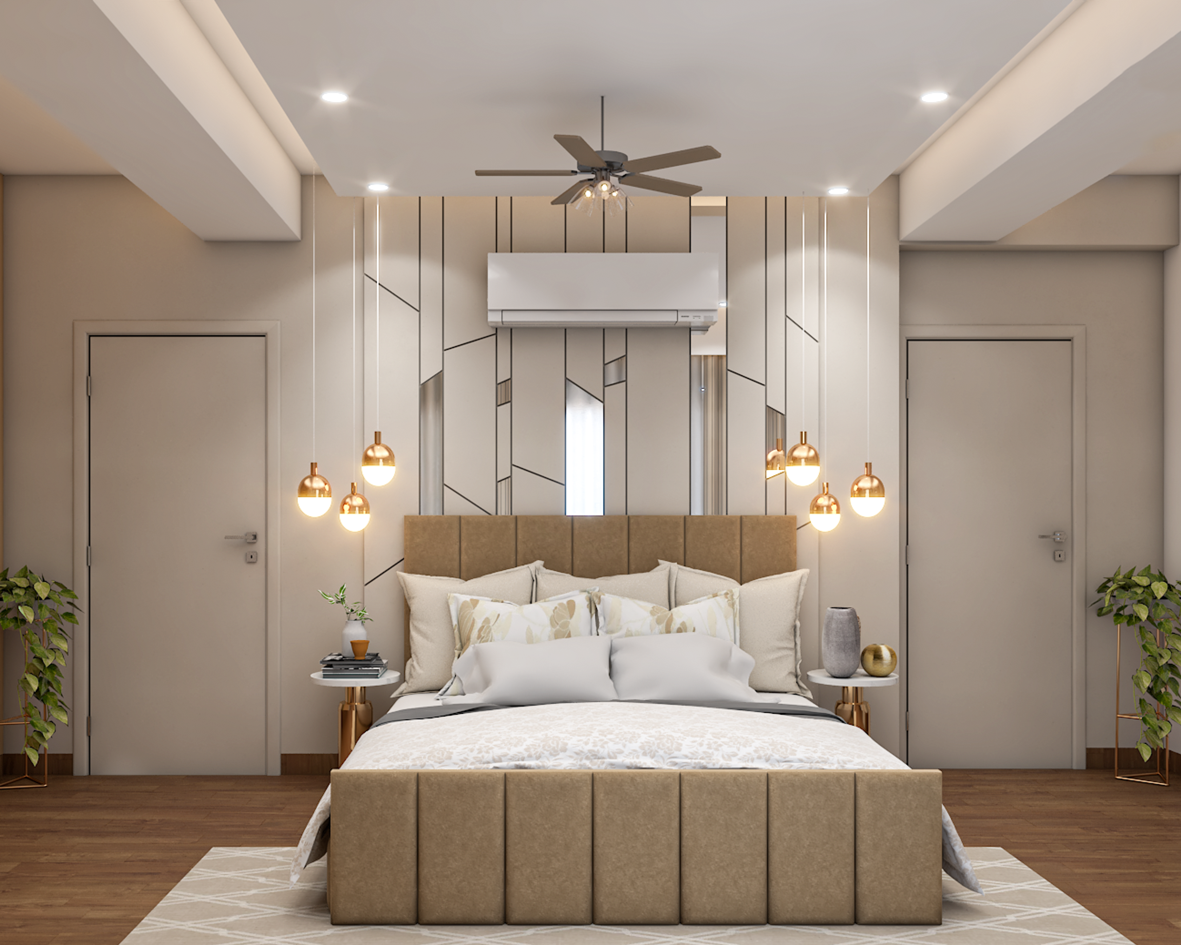 Convenient Contemporary Theme Spacious Master Bedroom