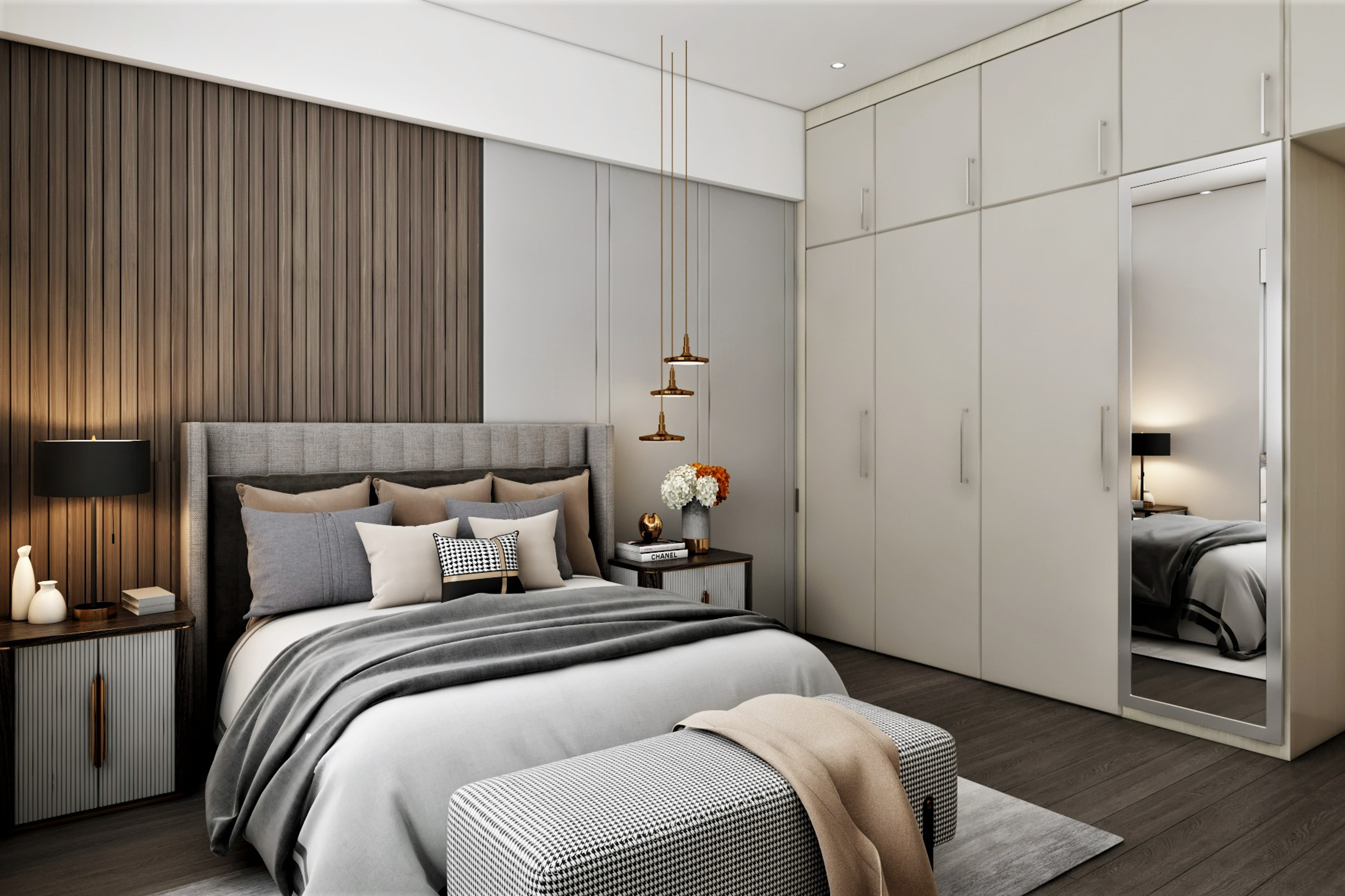 Contemporary Style Spacious Master Bedroom