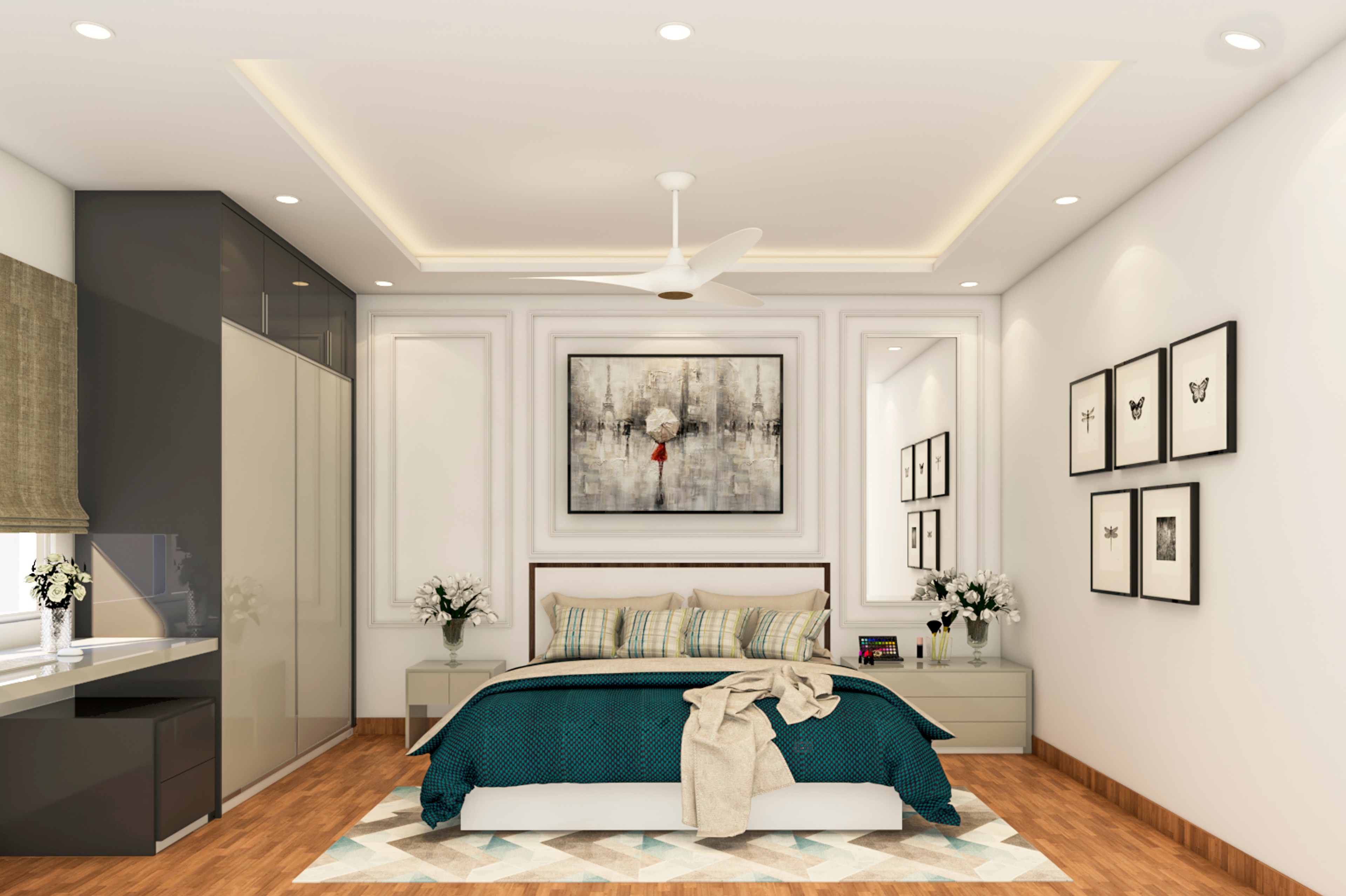 Contemporary Style Spacious Master Bedroom