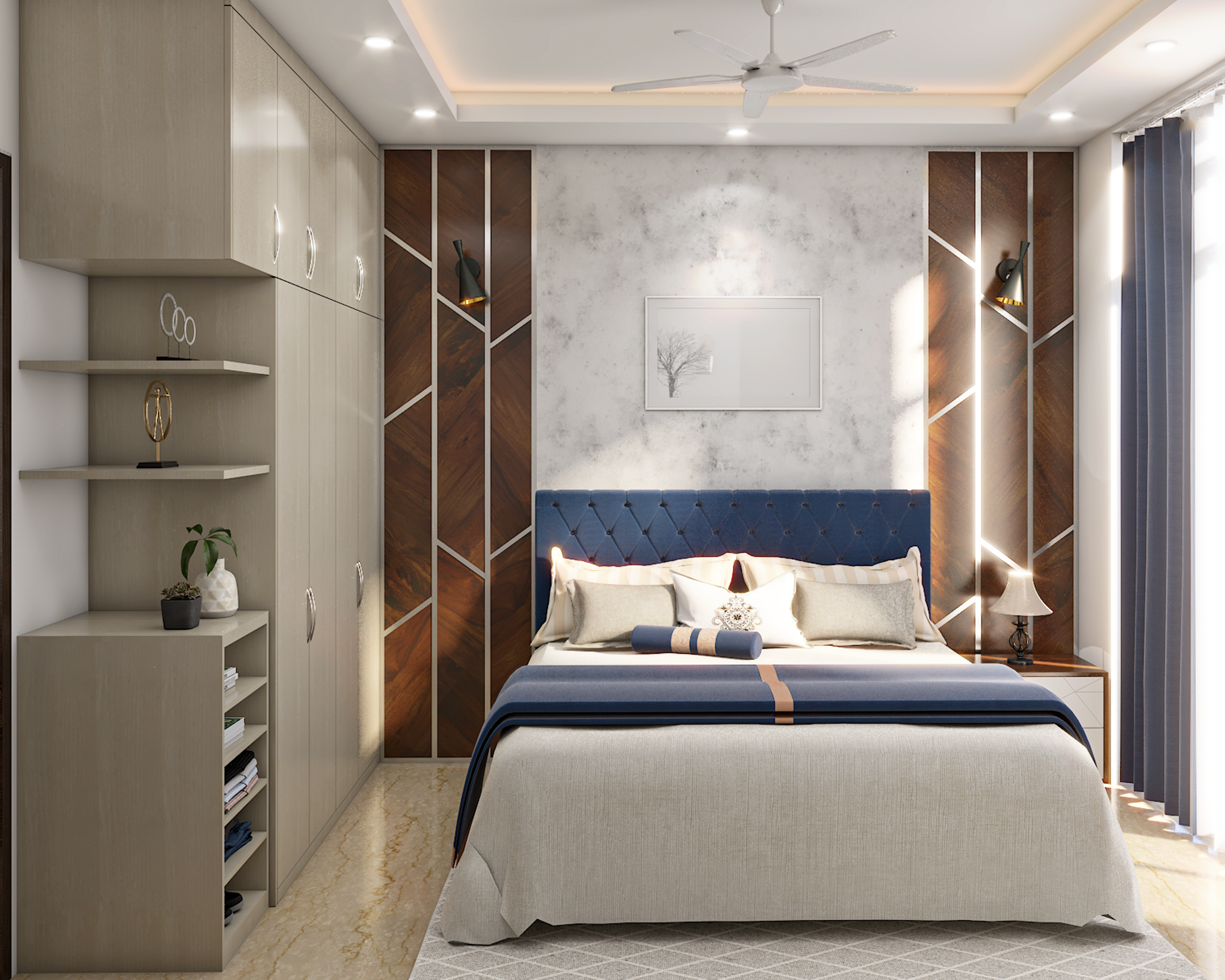 Contemporary Master Bedroom - Livspace