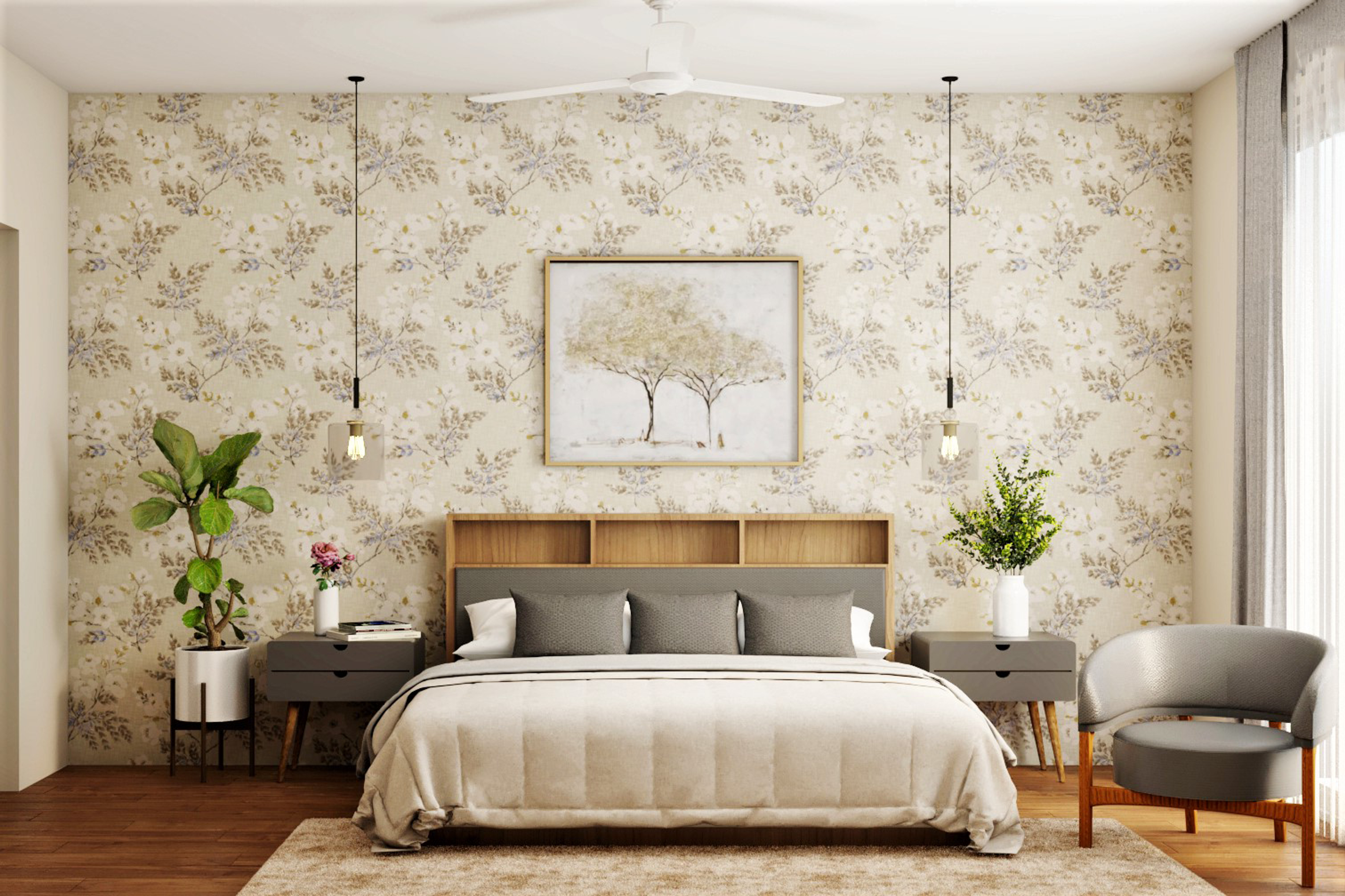 Spacious Minimal Style Convenient Master Bedroom